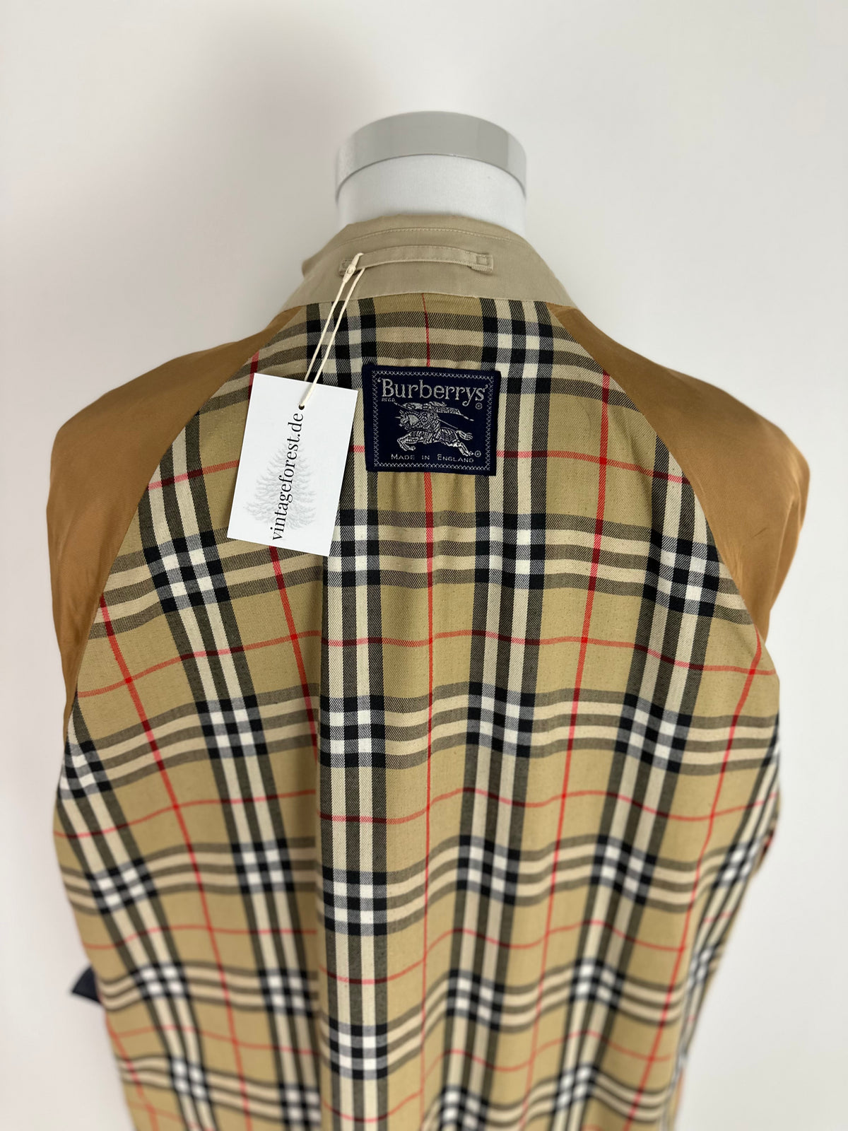Vintage Burberry Car Coat Creme Size 58 XXL