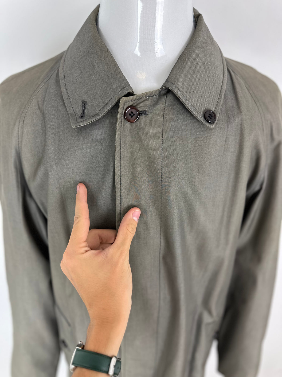 Vintage Burberry Car Coat Grey Size 50 L