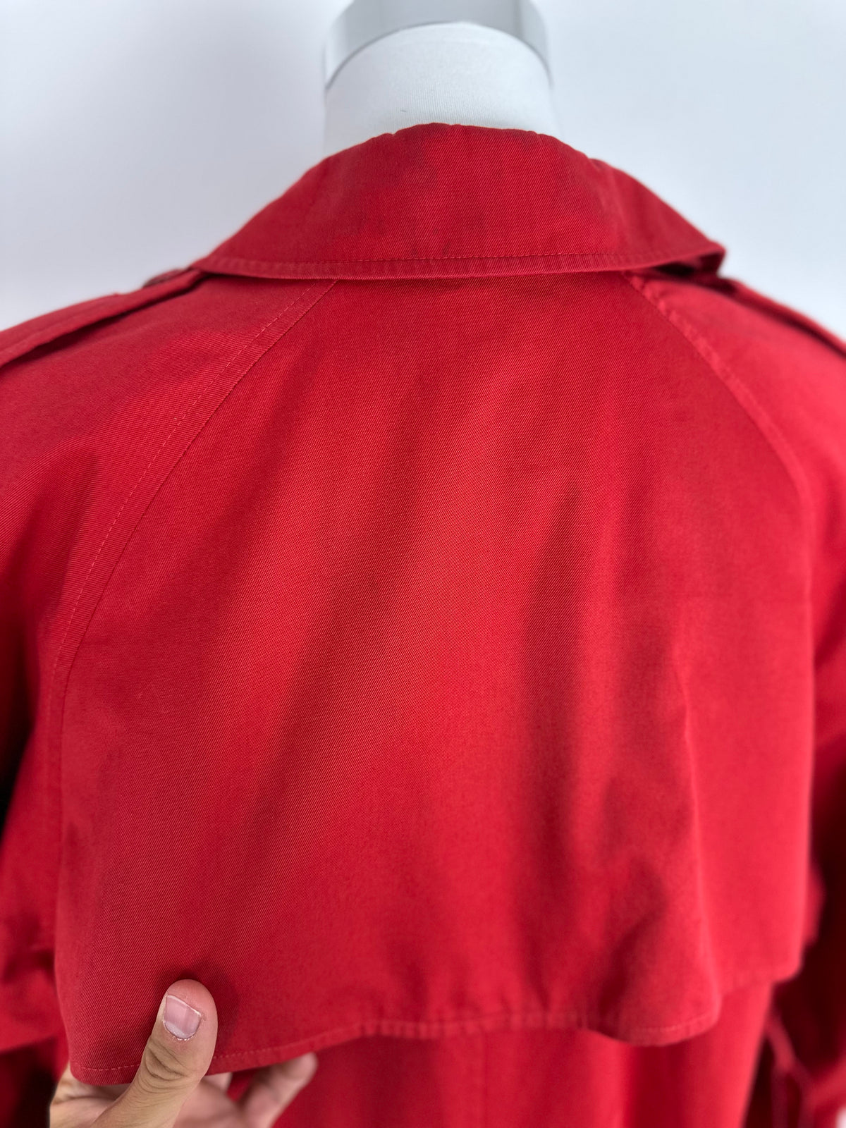 Vintage Burberry Trench Coat Red Size 12 M