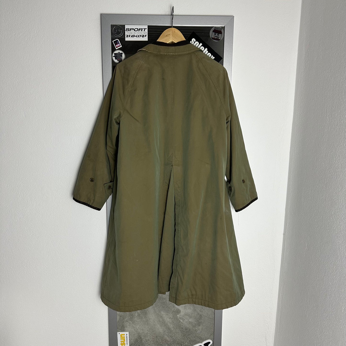 Vintage Burberry Trench Coat Khaki Size 12 M