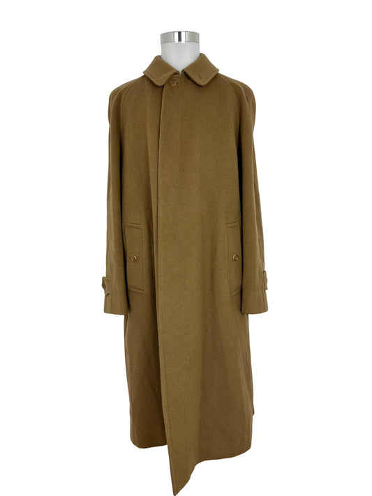 Vintage Burberry Wool Coat Brown Size 60 XXXL