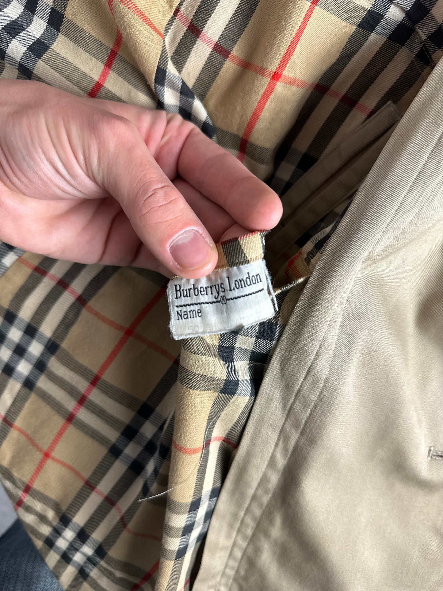Vintage Burberry Car Coat Beige Size 50 L With Lining