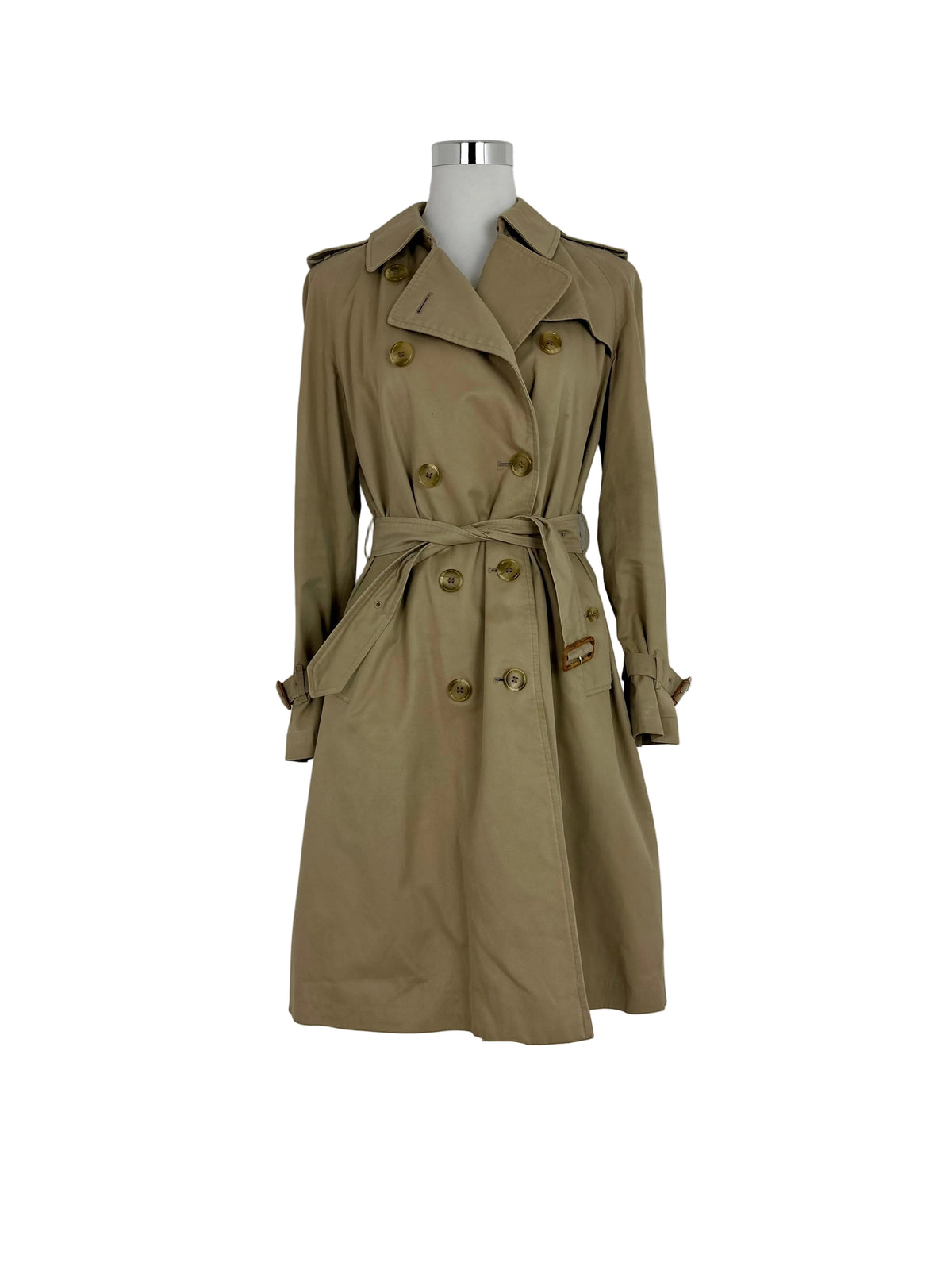 Vintage Burberry Trench Coat Beige Size 10 S