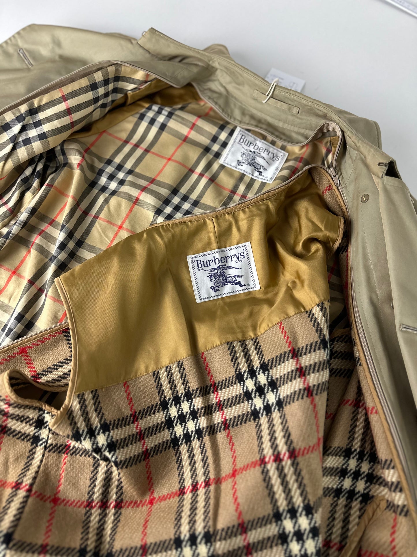 Vintage Burberry Trench Coat Size 10 S With Lining
