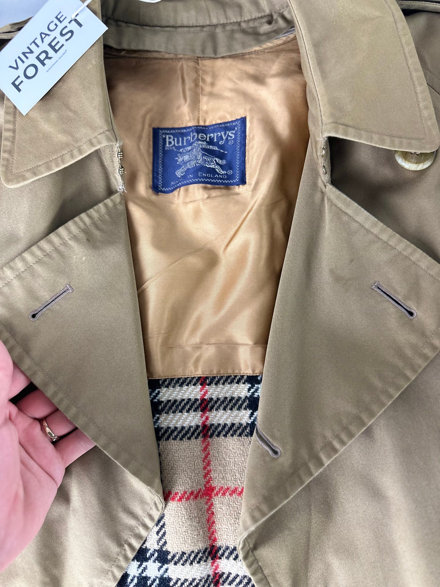 Vintage Burberry Trench Coat Size 48 M With Lining