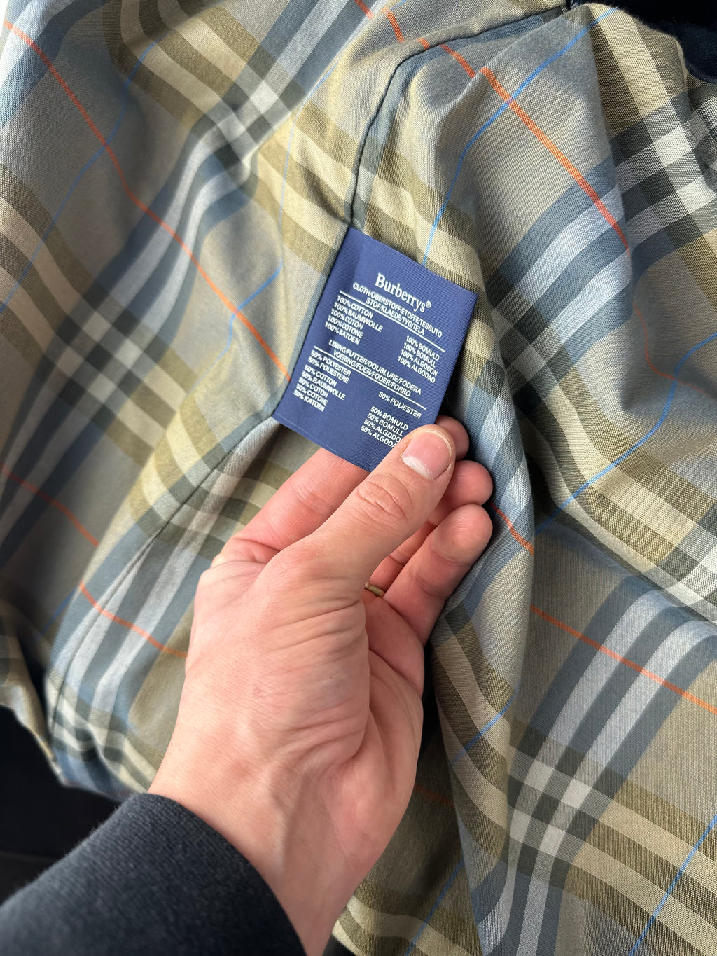 Burberrys Trenchcoat (12/M) including Inlet