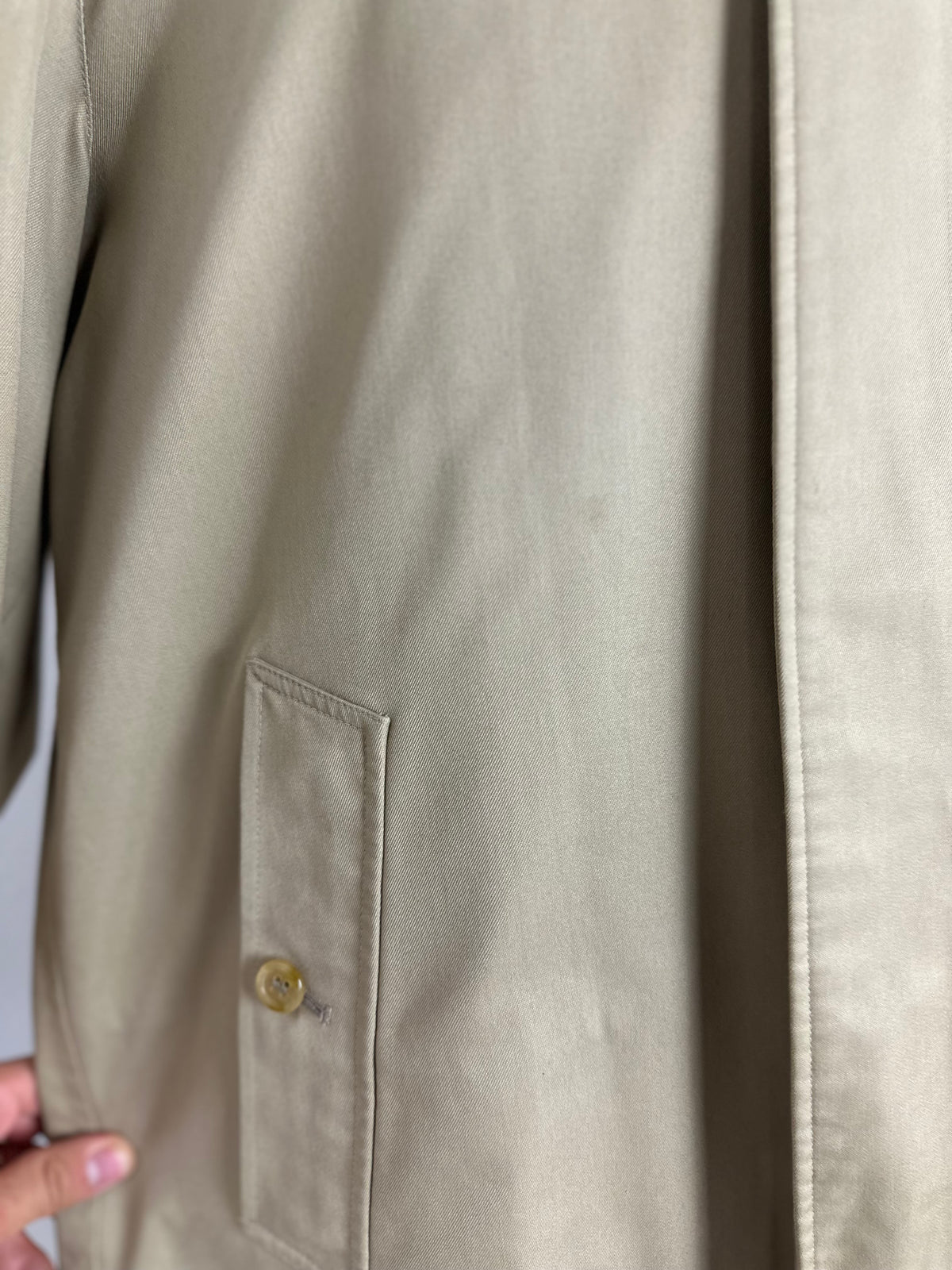 Vintage Burberry Car Coat Beige Size 48 M With Lining