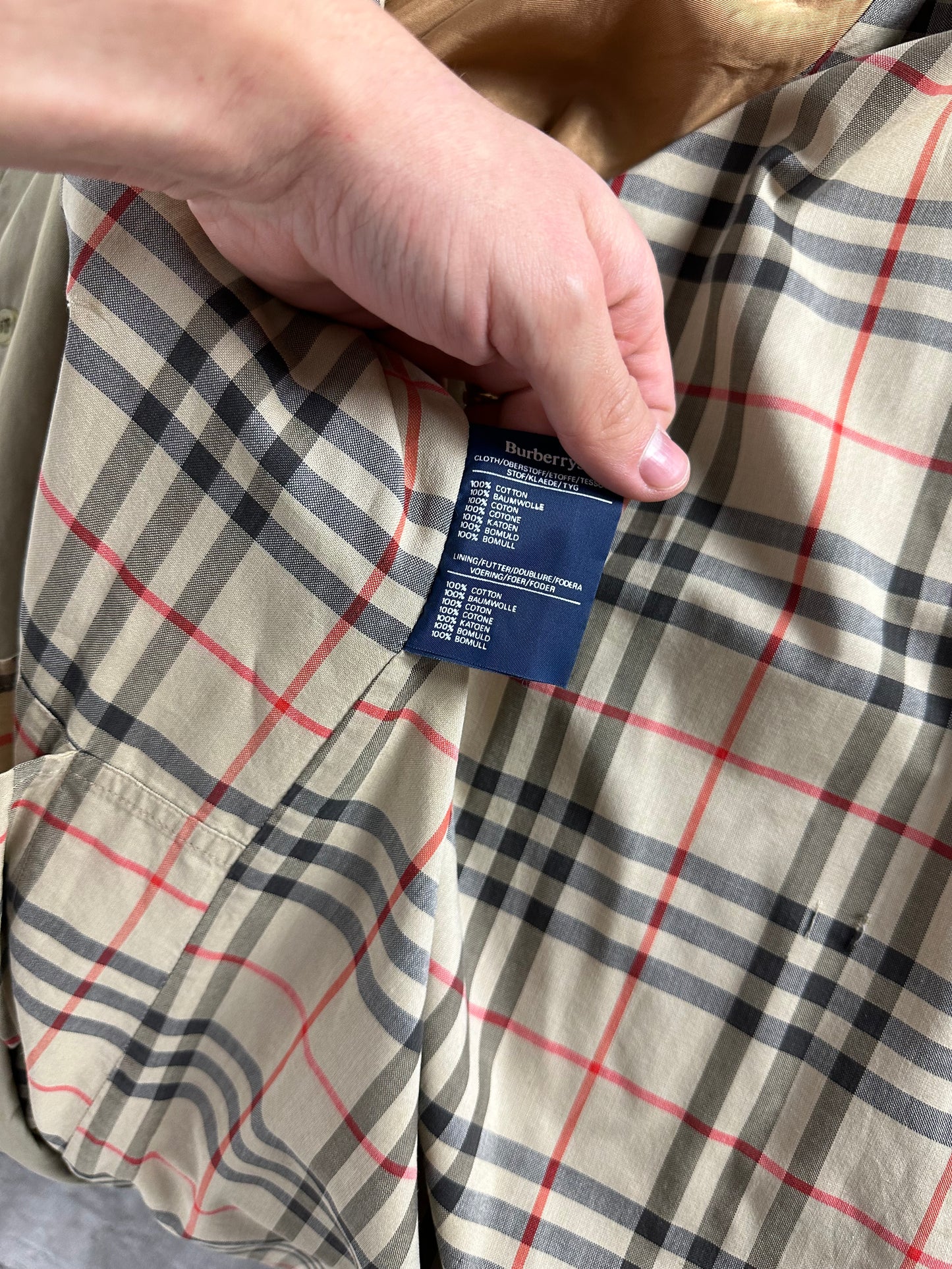 Vintage Burberry Car Coat Beige Size 58 XXL