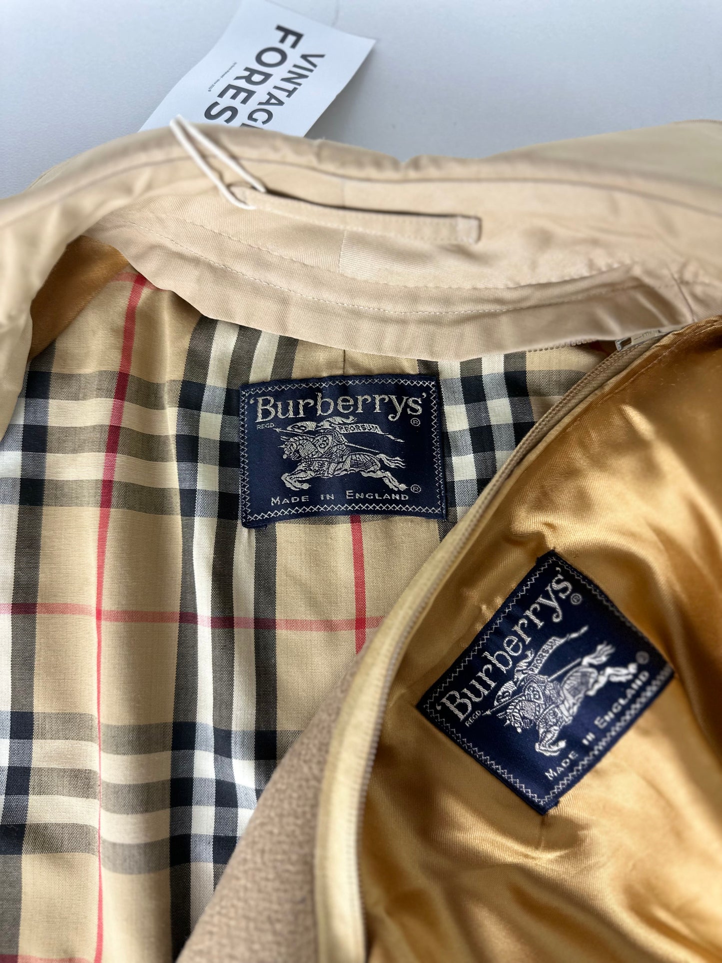 Vintage Burberry Car Coat Size 46 S With Lining
