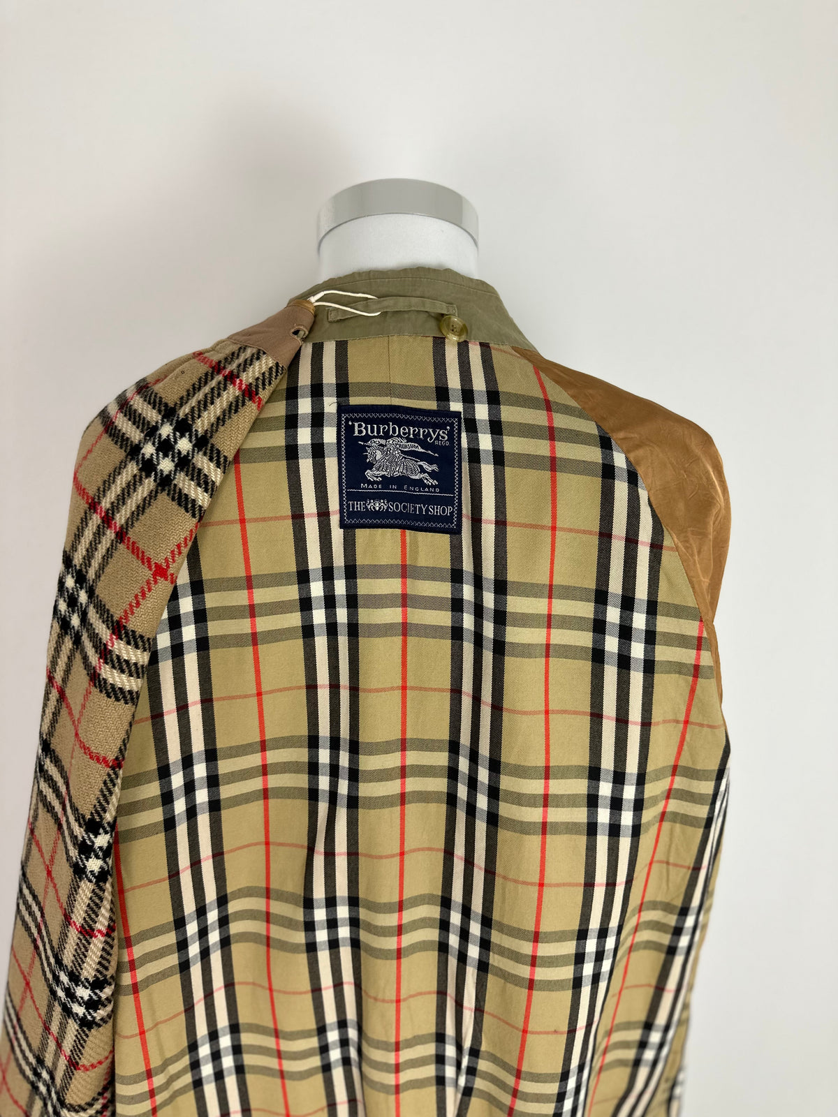Vintage Burberry Car Coat Oliv Size 54 XL With Lining