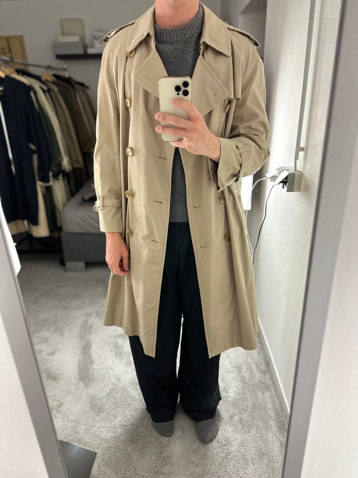 Vintage Burberry Trench Coat Size 48 M