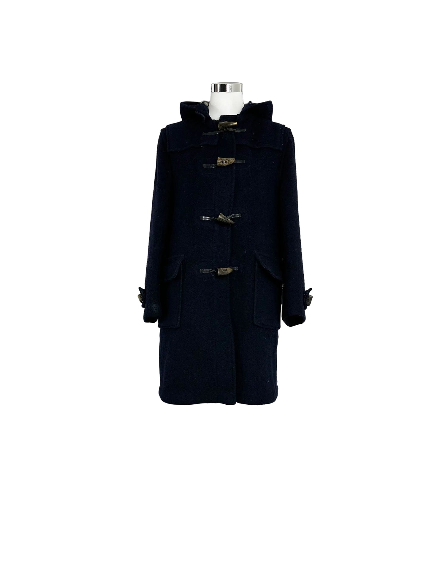 Vintage Burberry Duffle Coat Navy Size 12 M