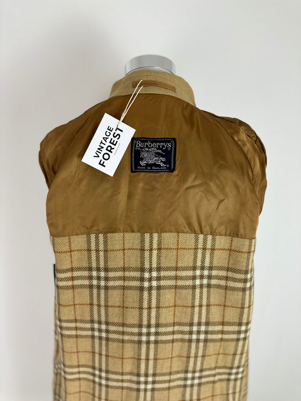 Vintage Burberry Wool Coat Beige Size 10 S