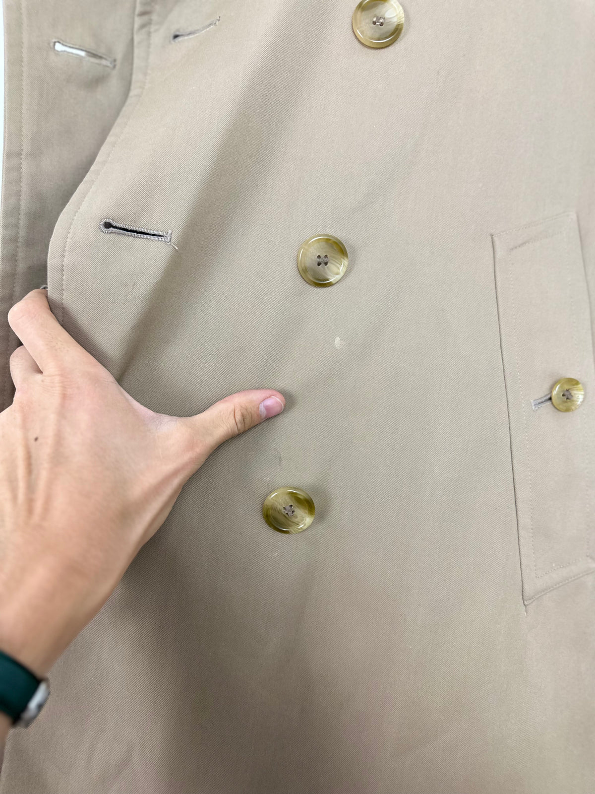 Vintage Burberry Trench Coat Beige Size 50 L With Lining