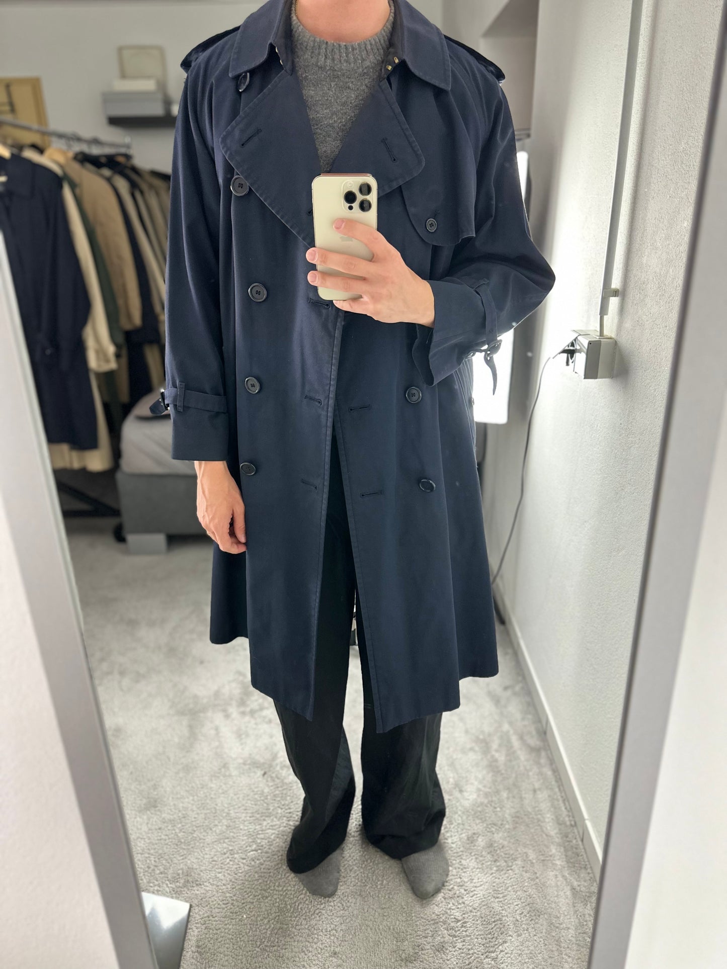 Vintage Burberry Trench Coat Size 52 L With Lining