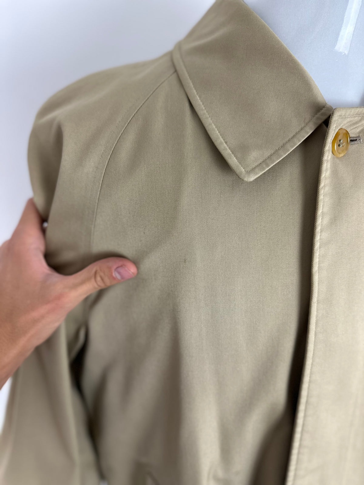 Vintage Burberry Car Coat Beige Size 48 M With Lining