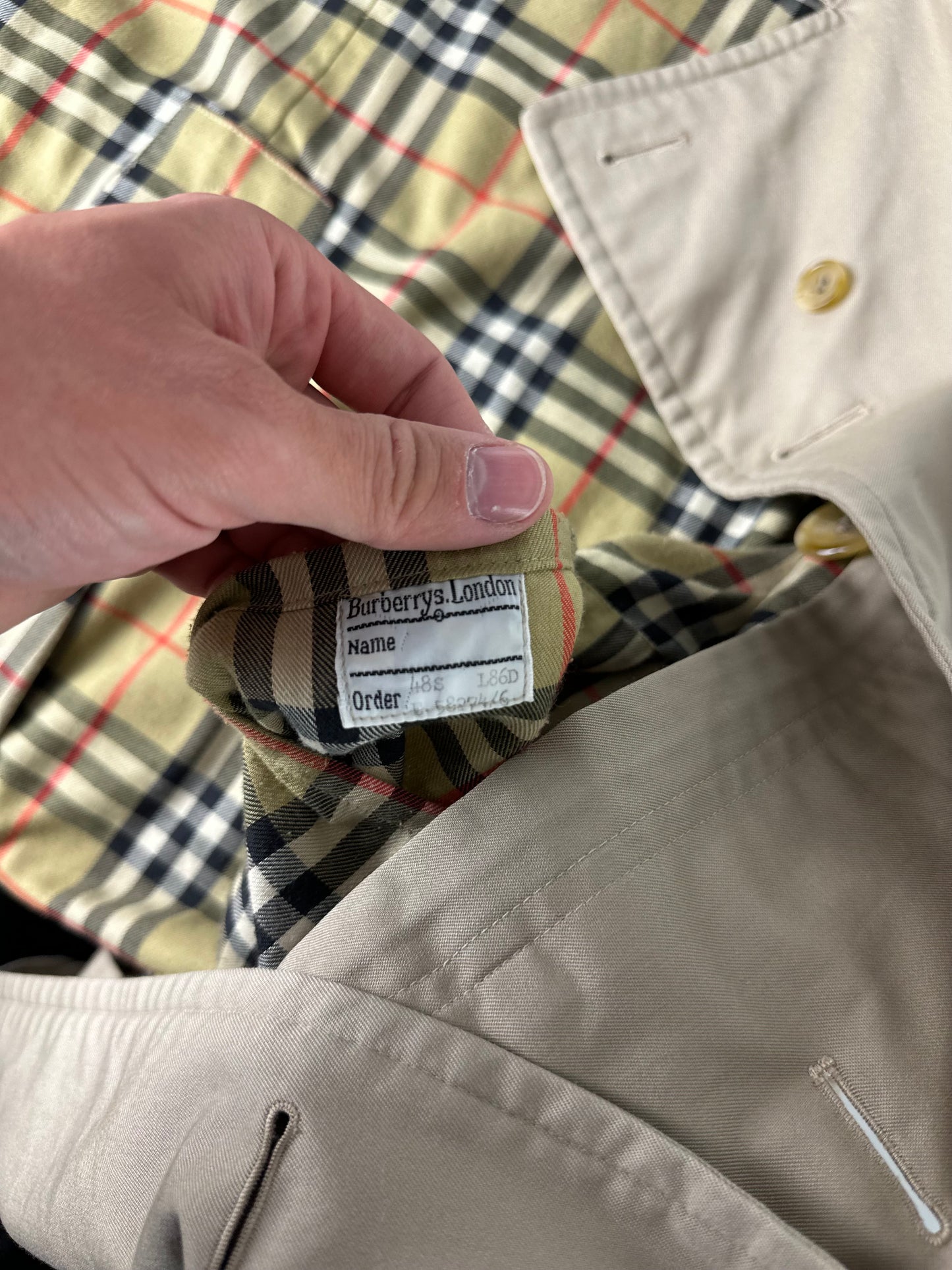 Vintage Burberry Trench Coat Size 48 M