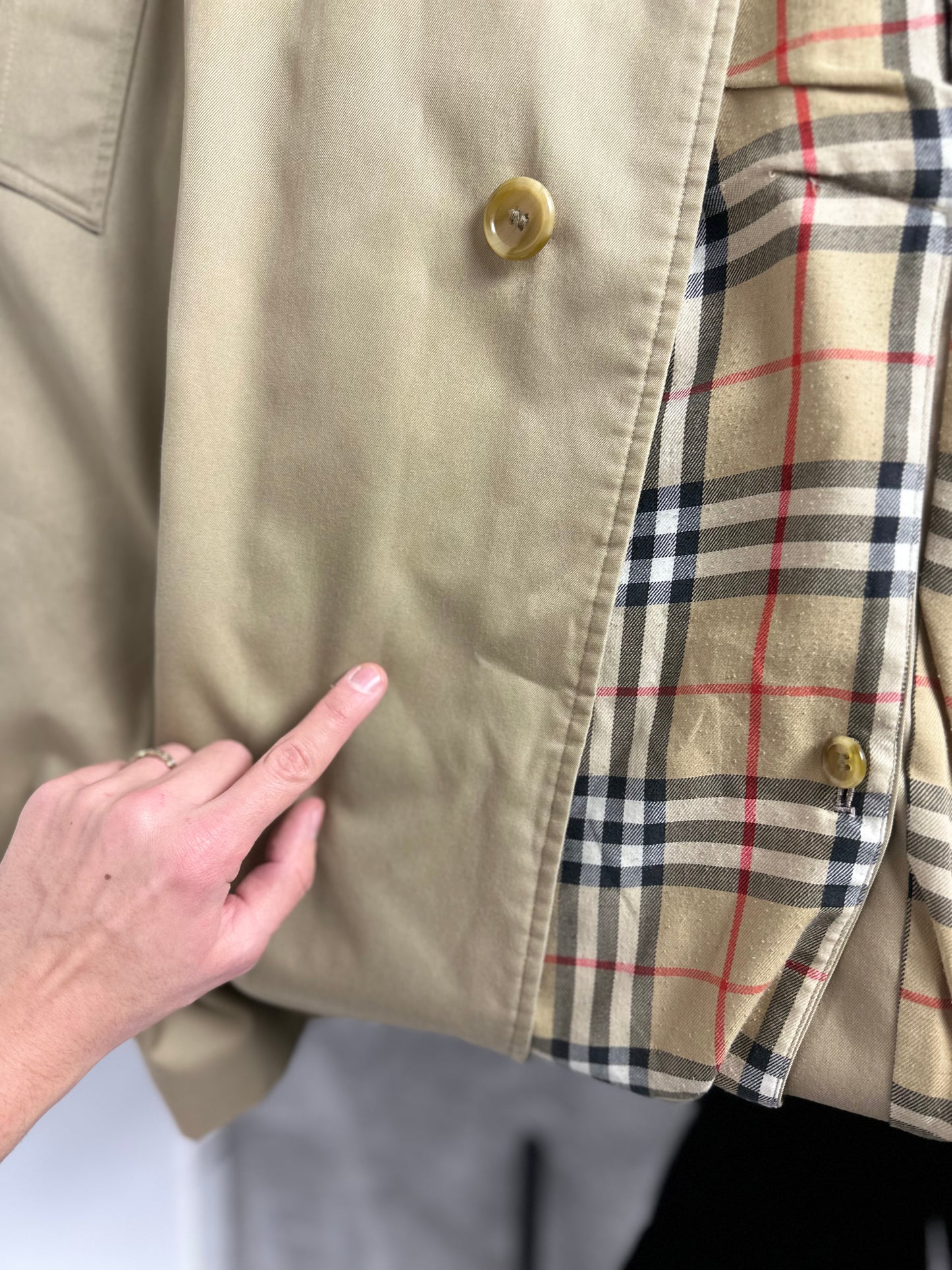 Vintage Burberry Car Coat Beige Size 54 XL