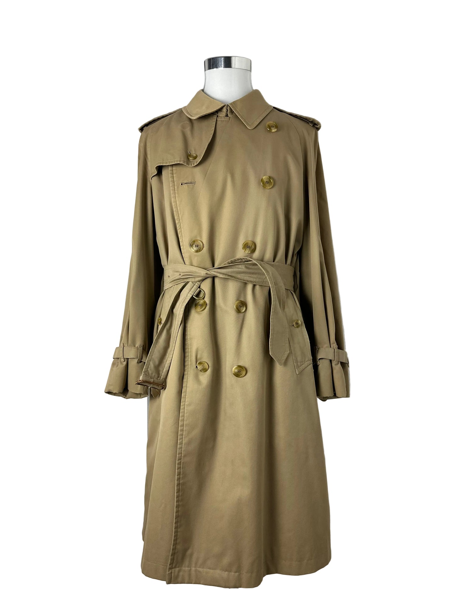 Vintage Burberry Trench Coat Beige Size 54 XL With Lining