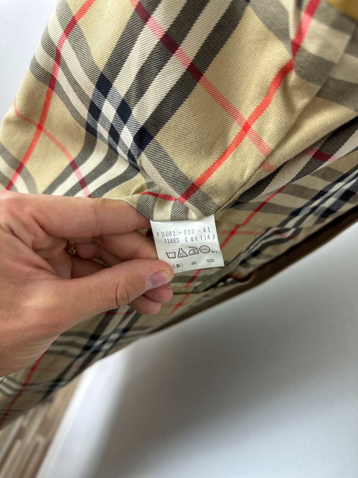 Vintage Burberry Trench Coat Beige Size 12 M With Lining