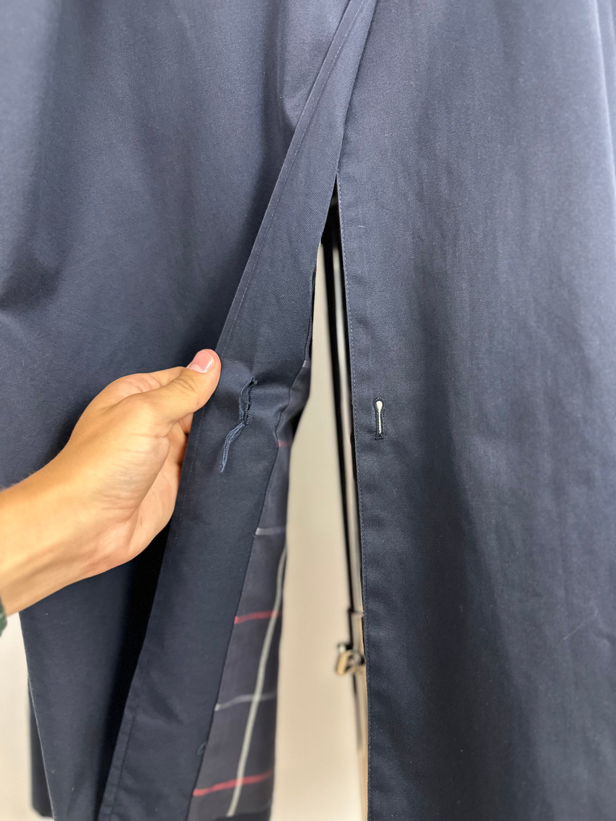 Vintage Burberry Car Coat Navy Size 14 L