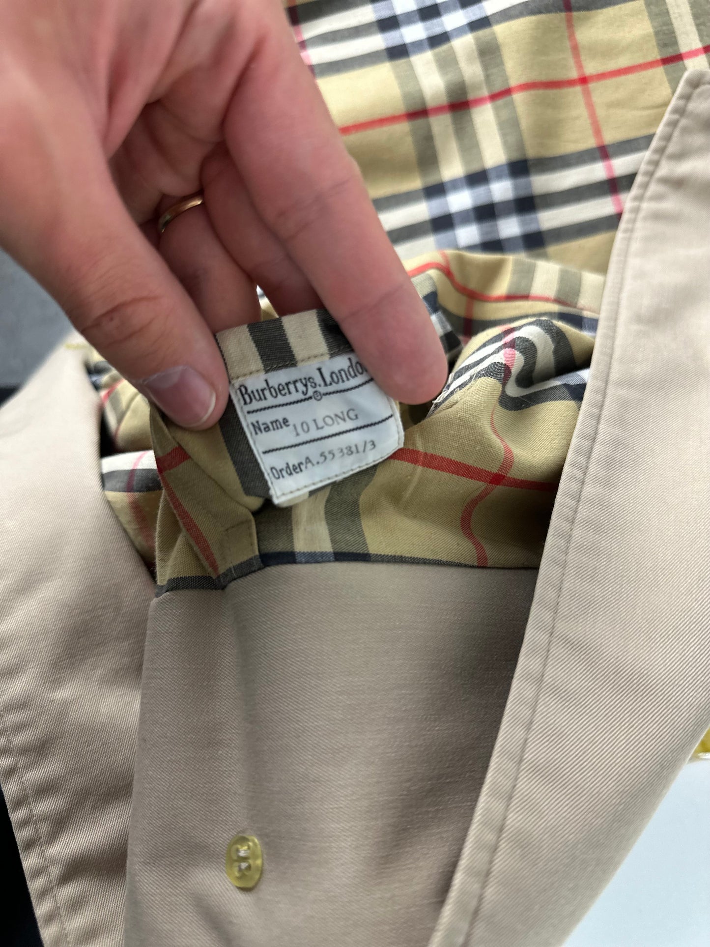 Vintage Burberry Car Coat Size 10 S