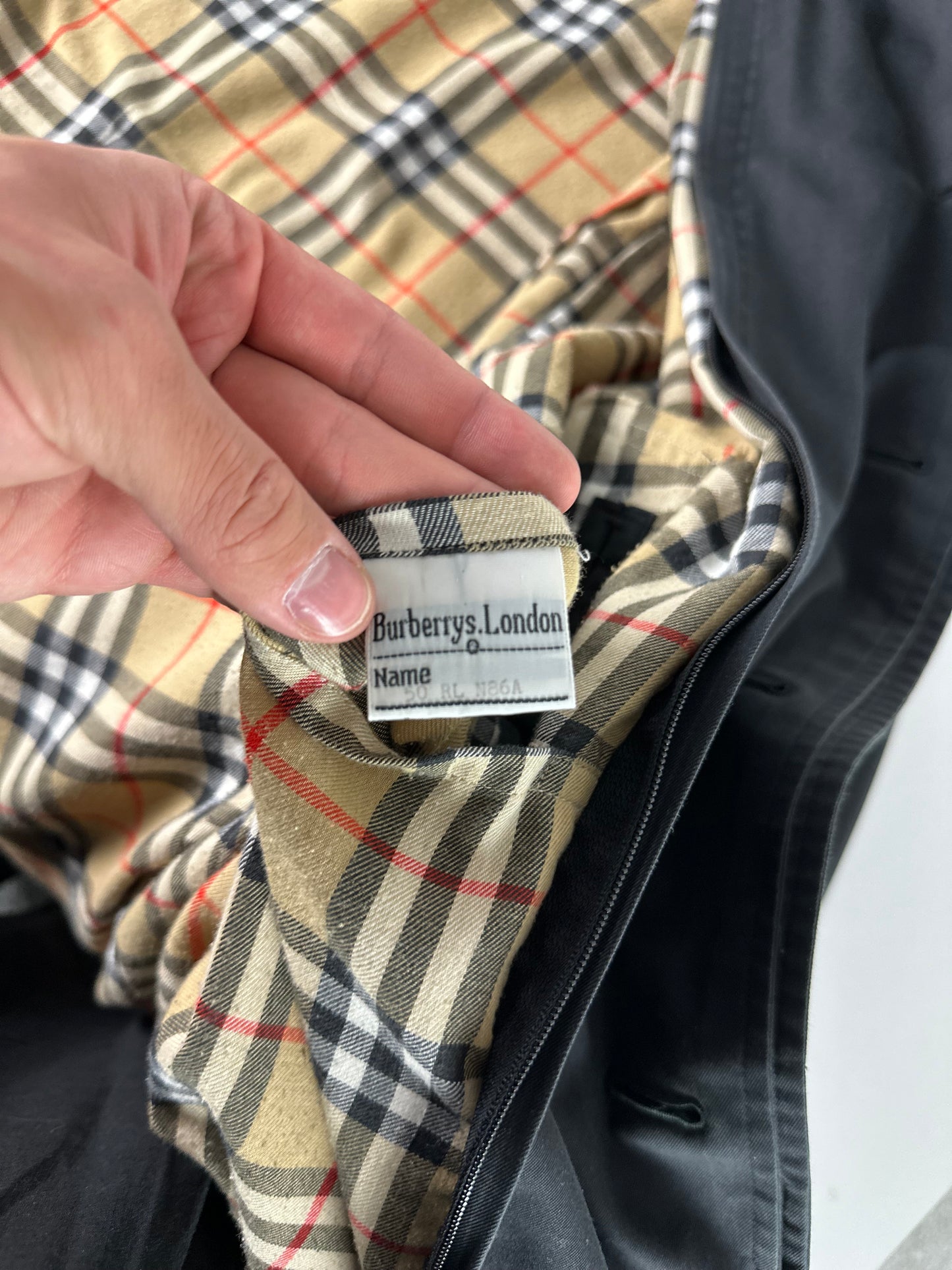 Vintage Burberry Car Coat Size 50 L With Lining