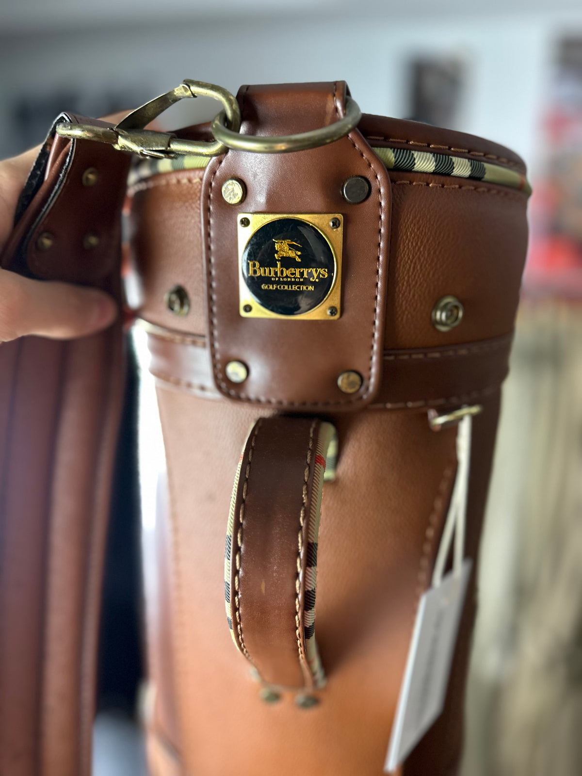 Vintage Burberry Nova Check Golf Caddy Bag