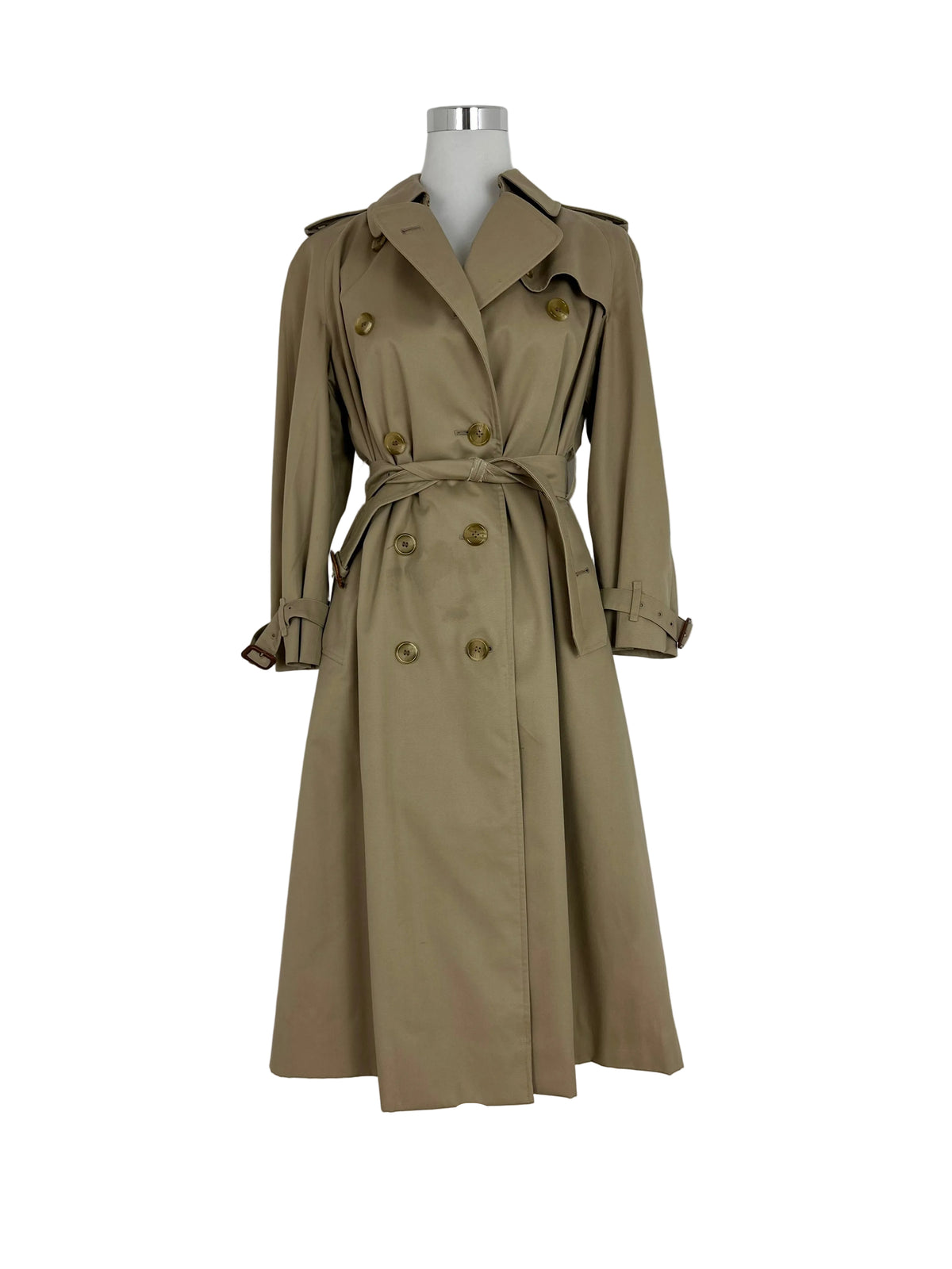 Vintage Burberry Trench Coat Beige Size 10 S