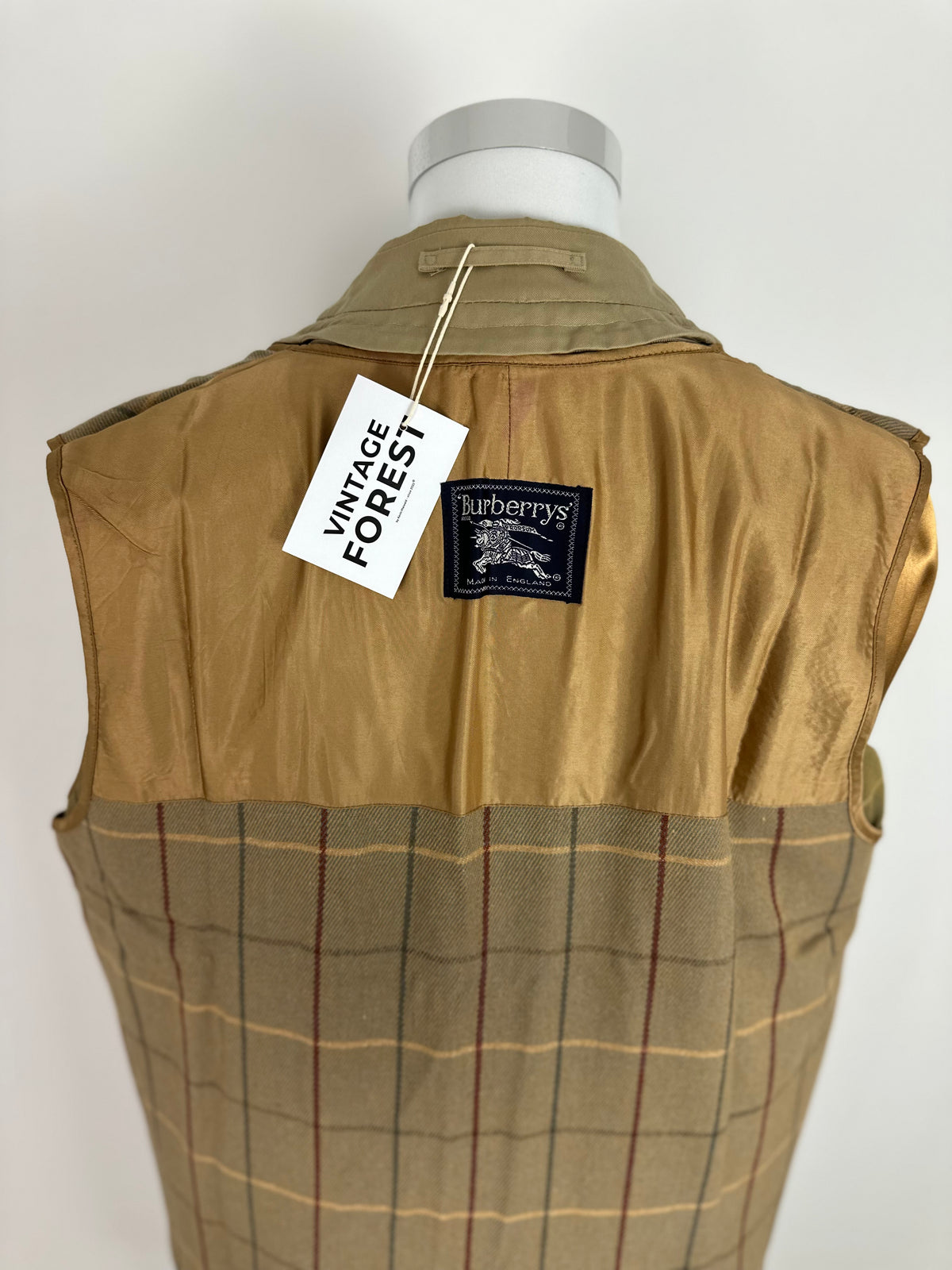 Vintage Burberry Car Coat Beige Size 48 M With Lining