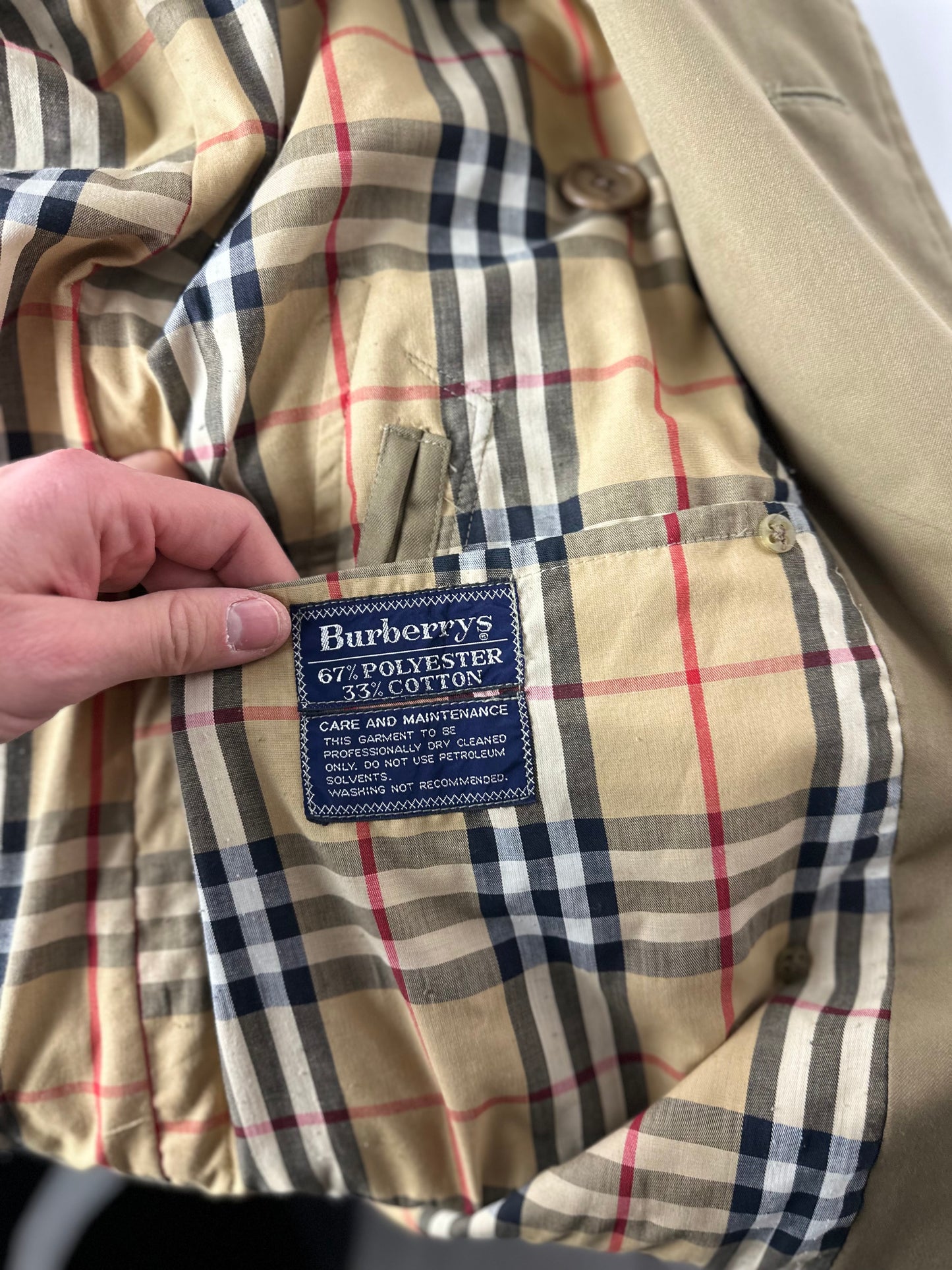 Vintage Burberry Trench Coat Mustard Size 44 XS