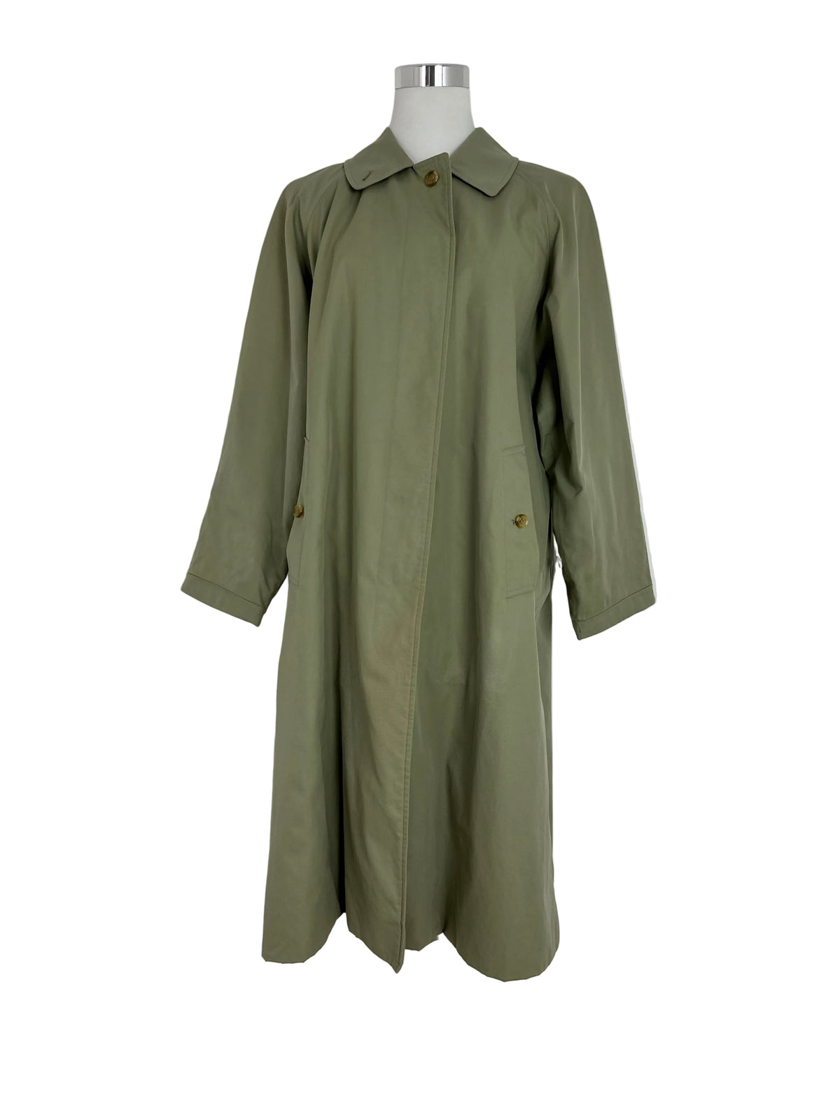 Vintage Burberry Car Coat Oliv Size 14 L