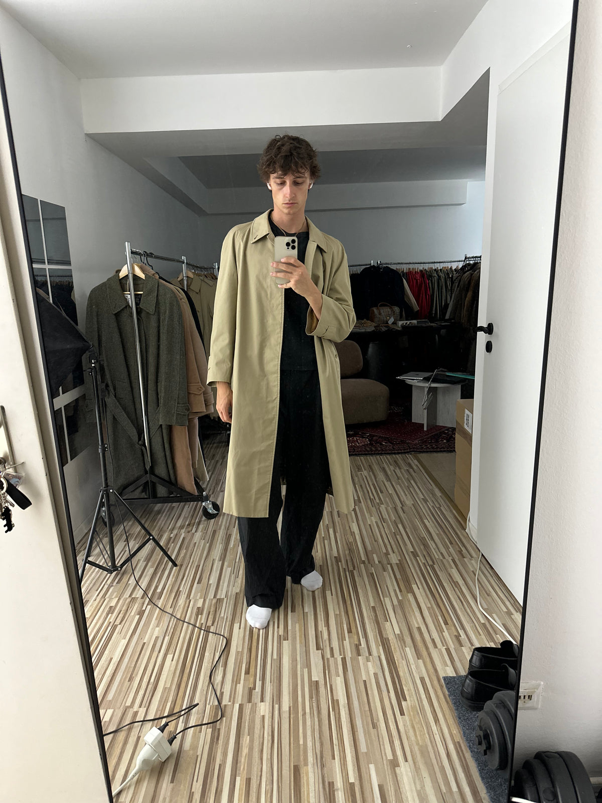 Vintage Burberry Car Coat Beige Size 50 L