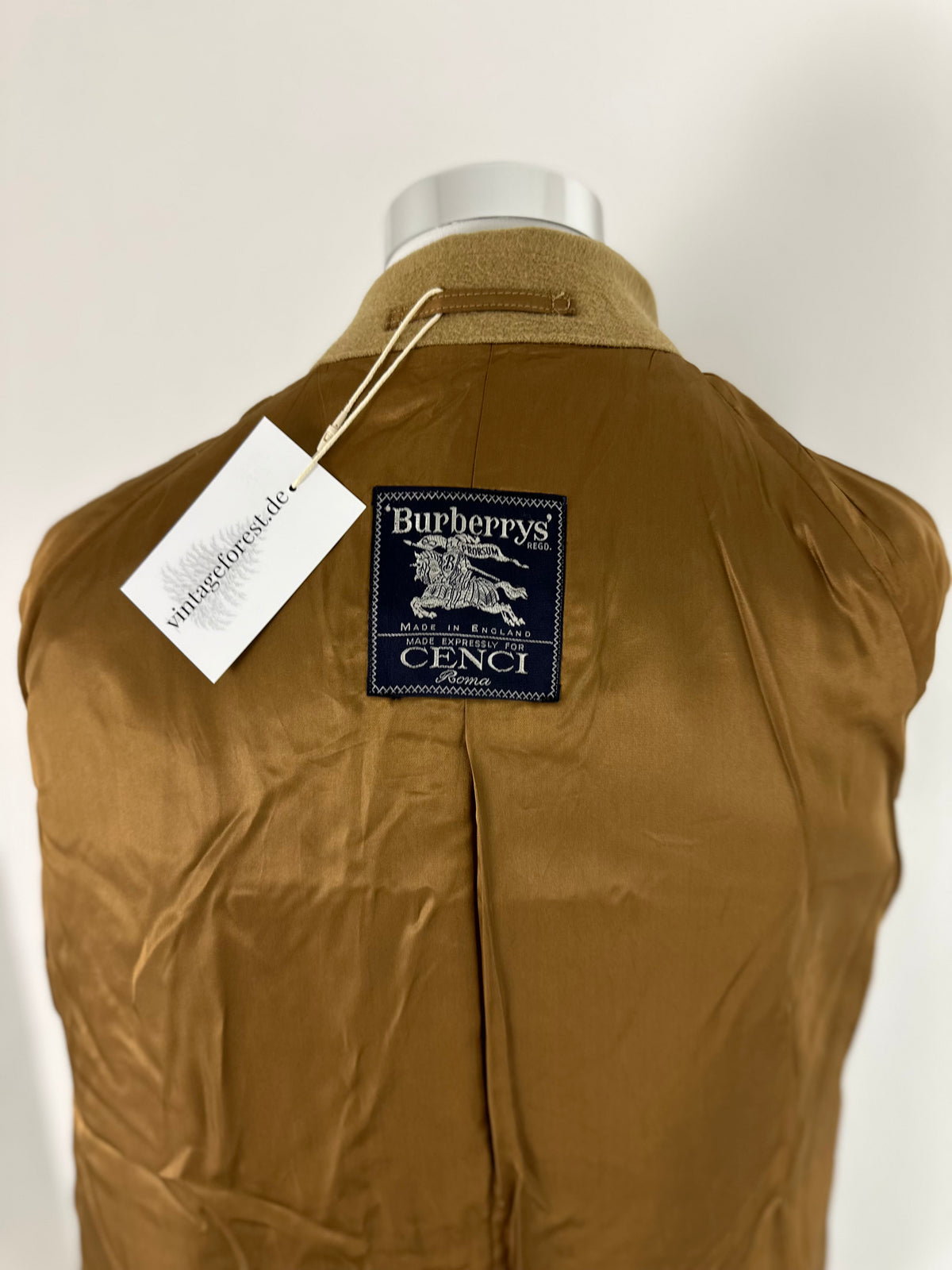 Vintage Burberry Wool Coat Beige Size 12 M