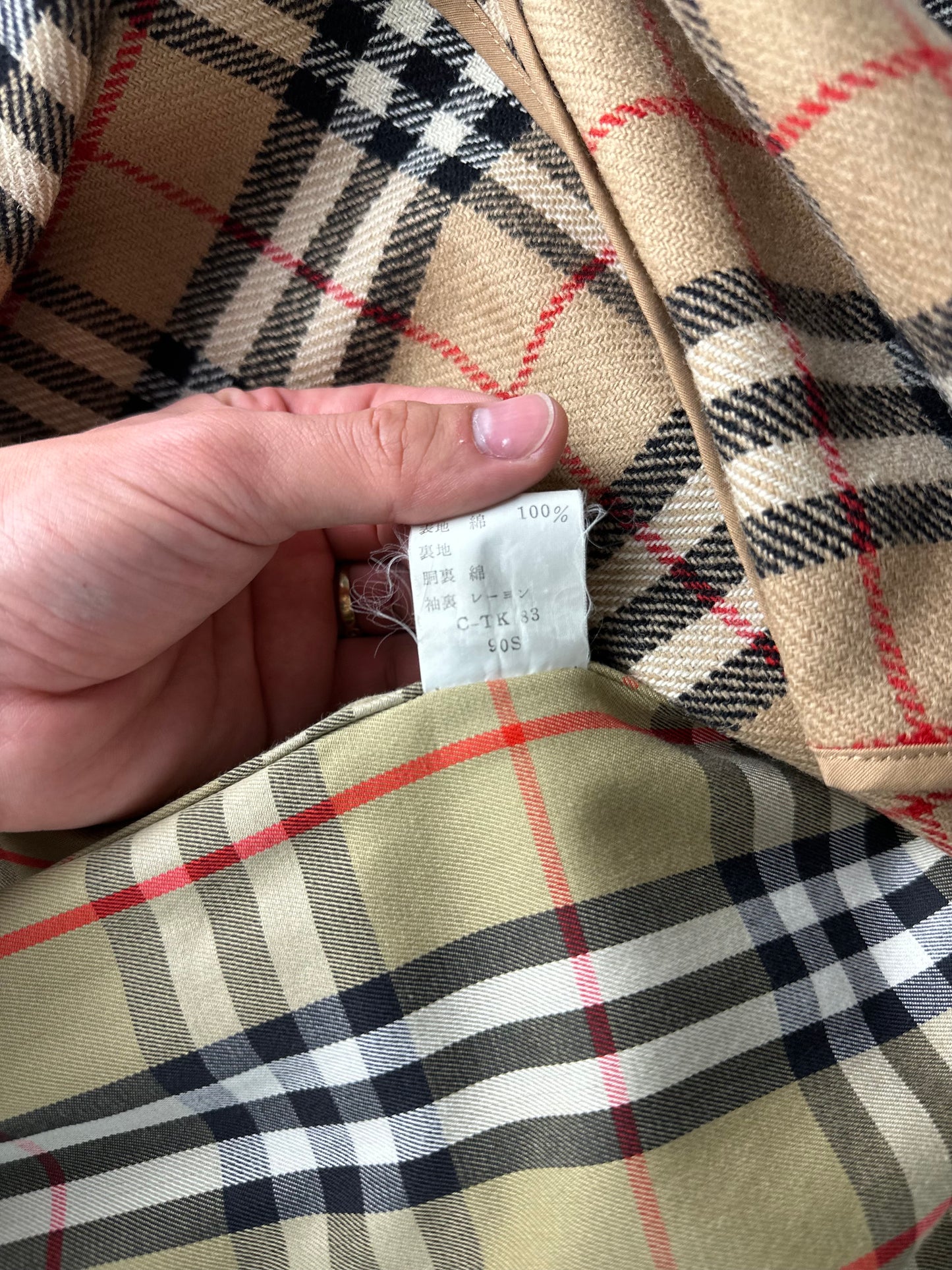 Vintage Burberry Trench Coat Size 12 M With Lining