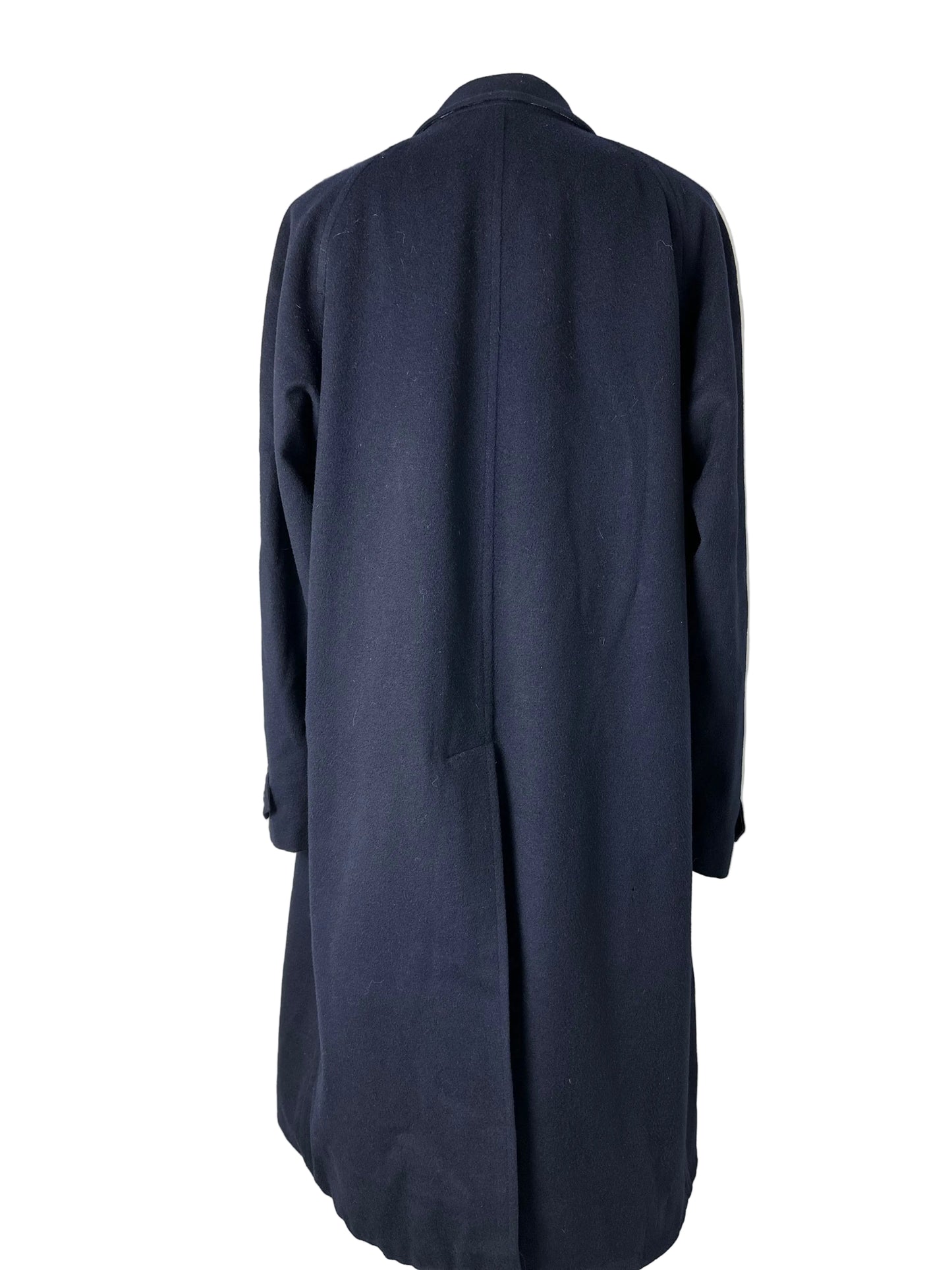 Vintage Burberry Wool Coat Navy Size 58 XXL