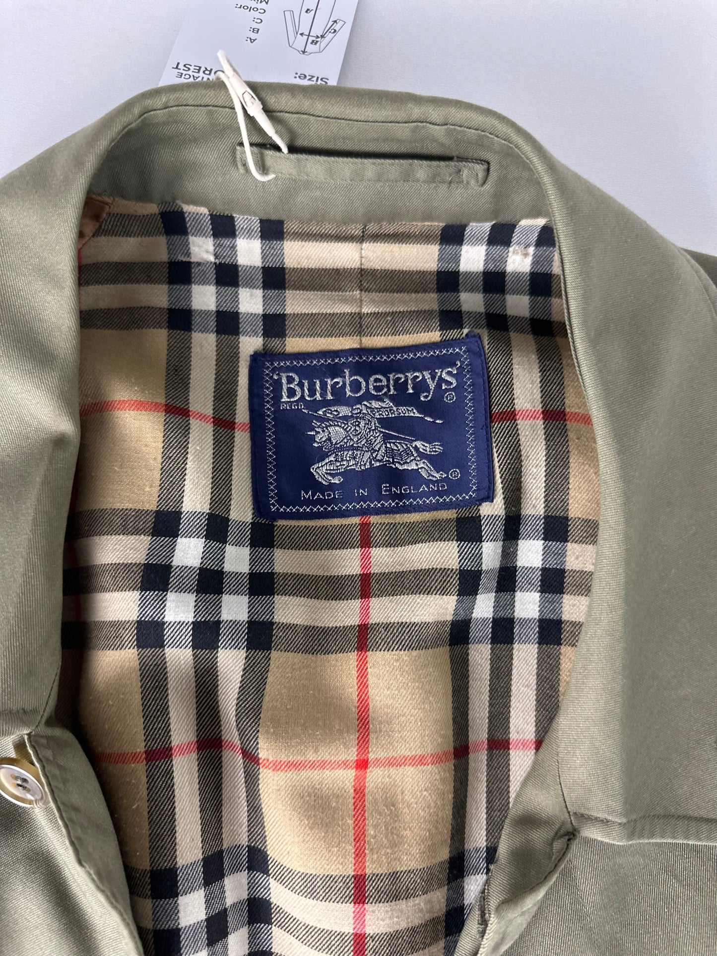 Vintage Burberry Car Coat Size 52 L