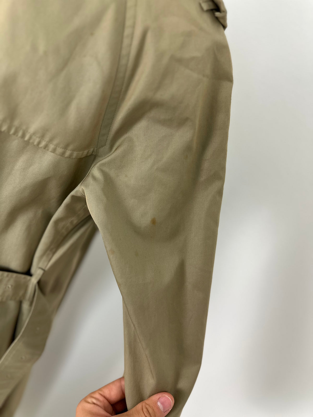 Vintage Burberry Trench Coat Oliv Size 10 S