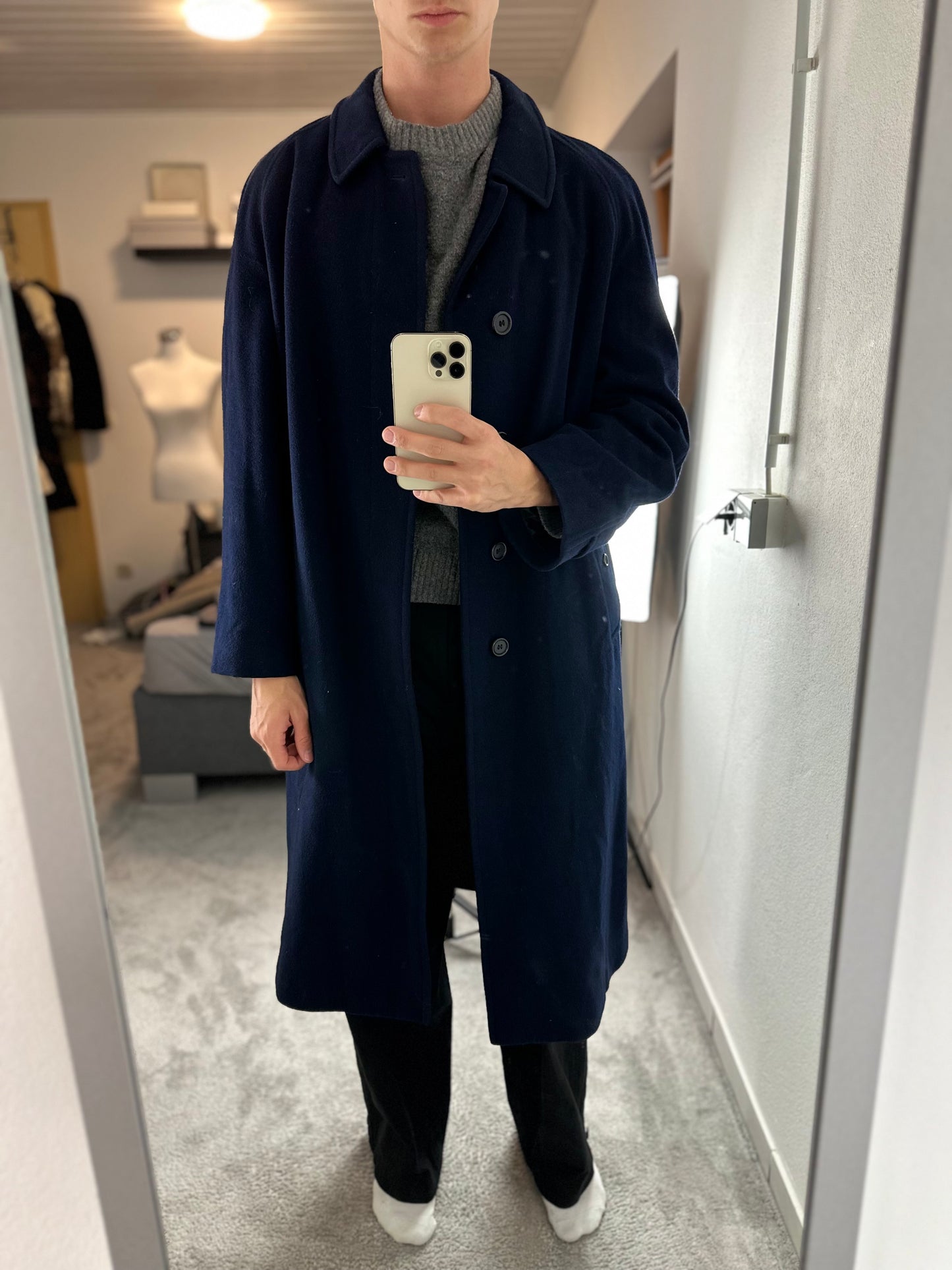 Vintage Burberry Wool Coat Size 50 L