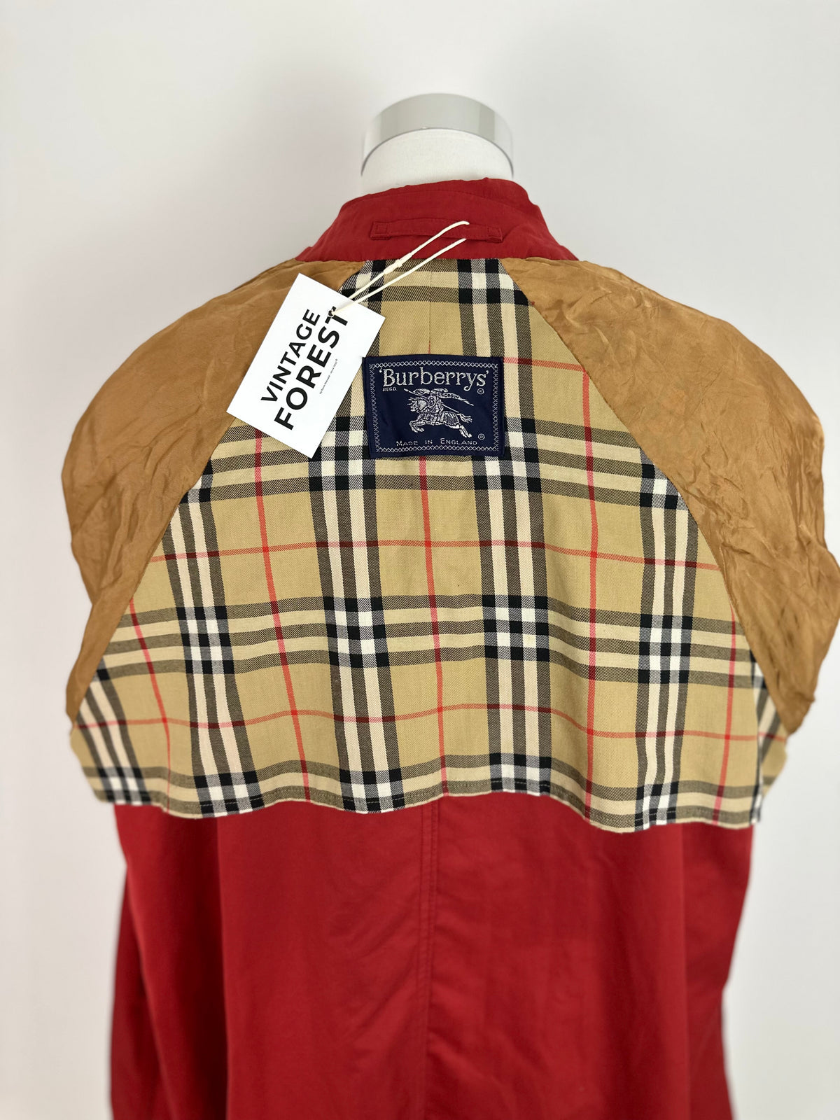 Vintage Burberry Trench Coat Red Size 14 L