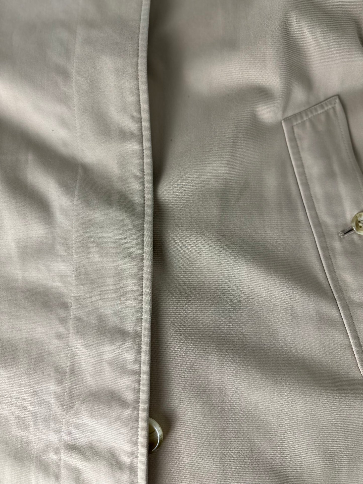 Vintage Burberry Trench Coat Creme Size 10 S