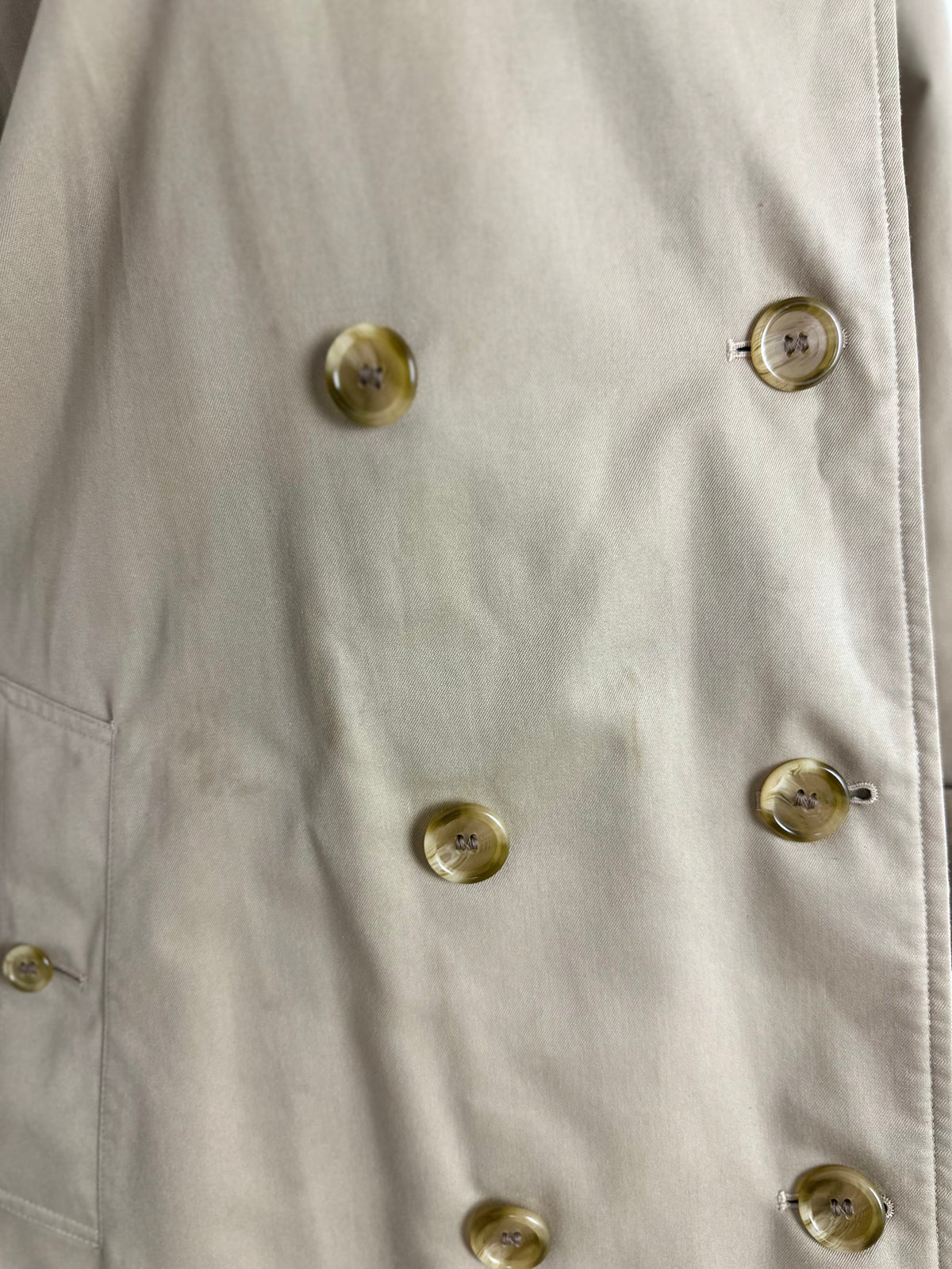 Vintage Burberry Trench Coat Beige Size 12 M