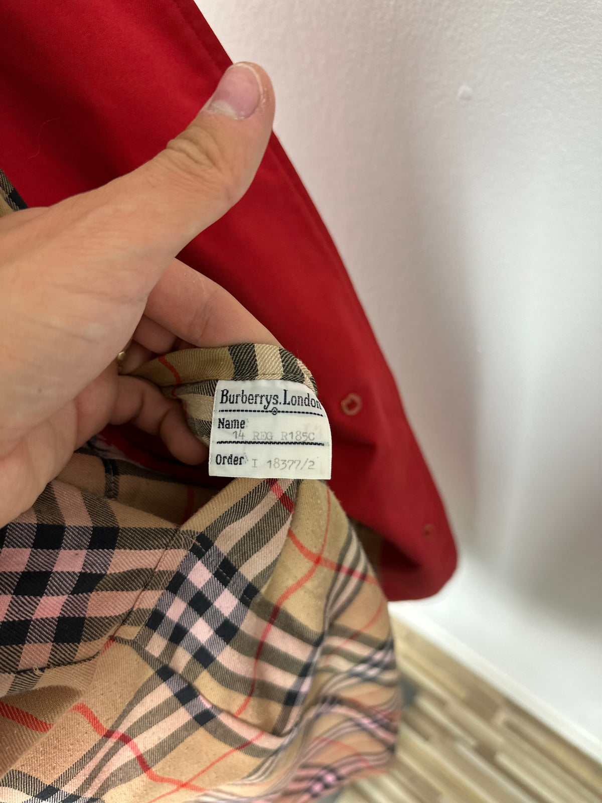 Vintage Burberry Trench Coat Red Size 14 L