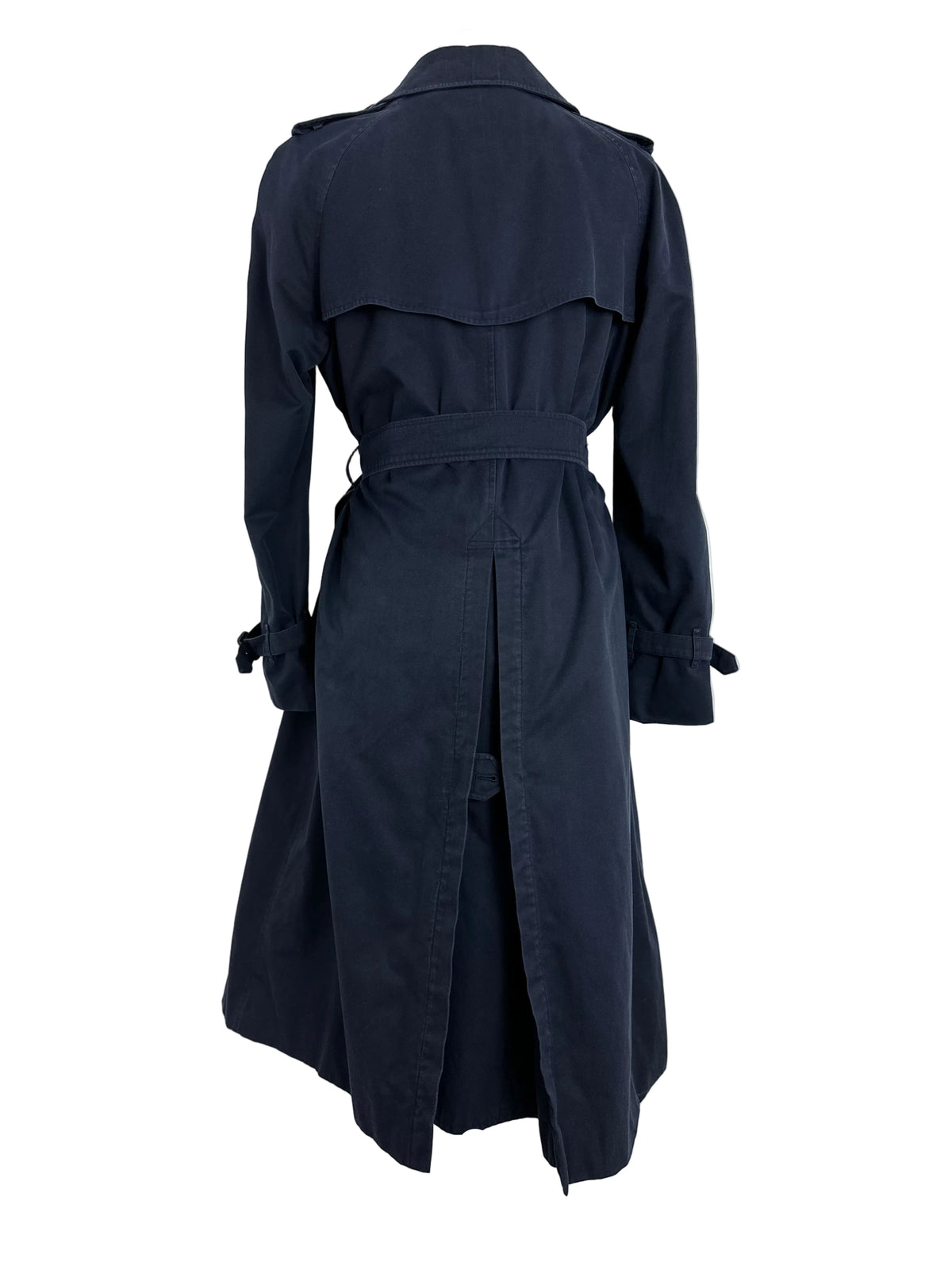 Vintage Burberry Trench Coat Navy Size 10 S With Lining