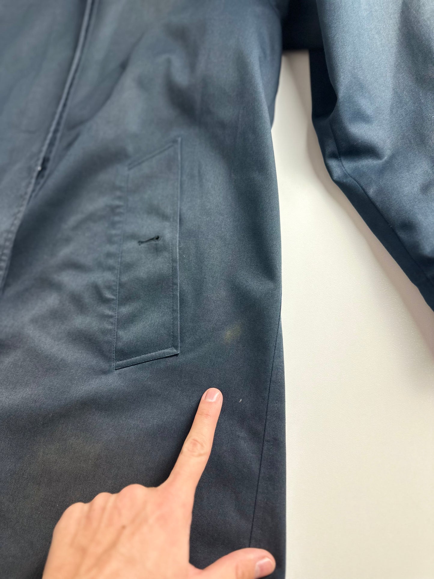 Vintage Burberry Car Coat Navy Size 10 S