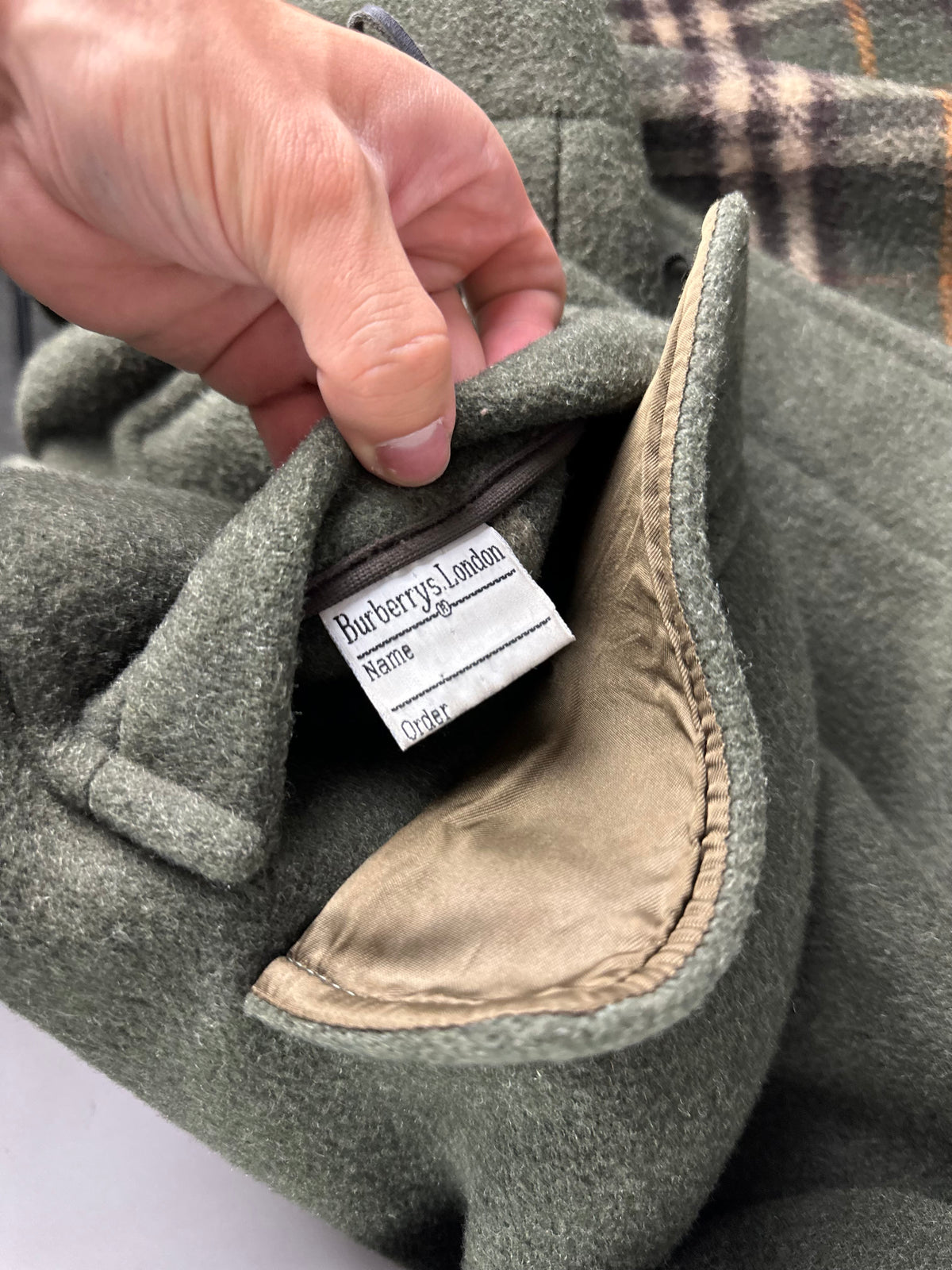 Vintage Burberry Duffle Coat Khaki Size 58 XXL
