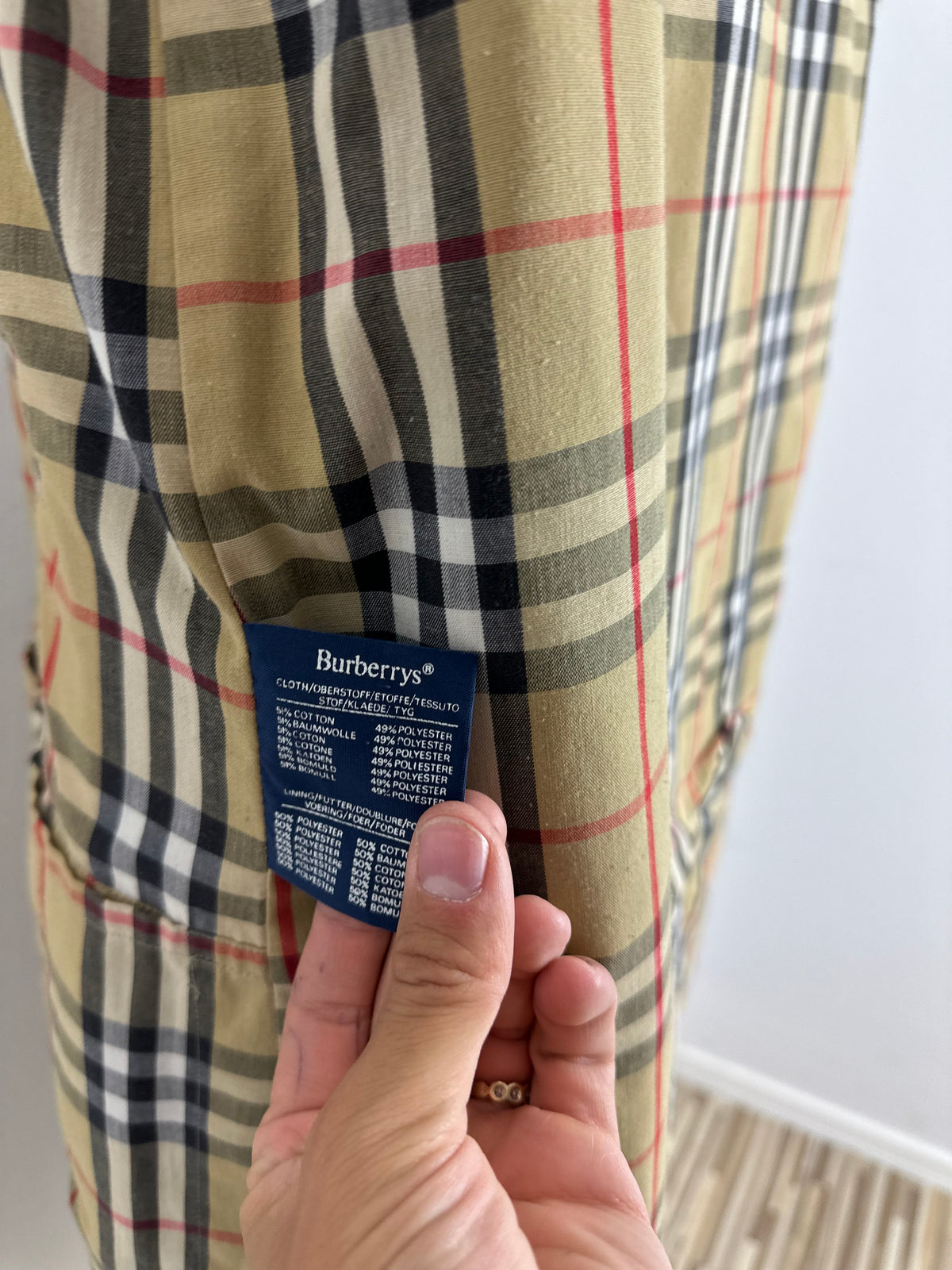 Vintage Burberry Car Coat Beige Size 10 S