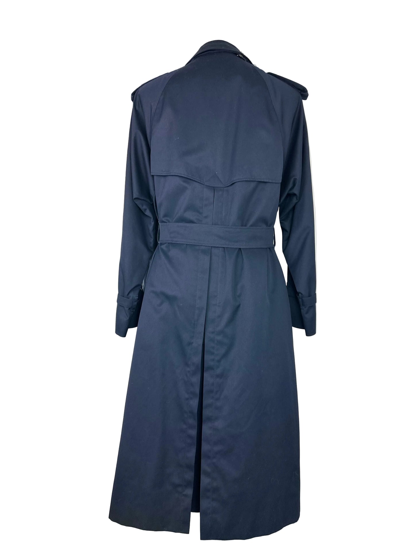 Vintage Burberry Trench Coat Navy Size 50 L With Lining