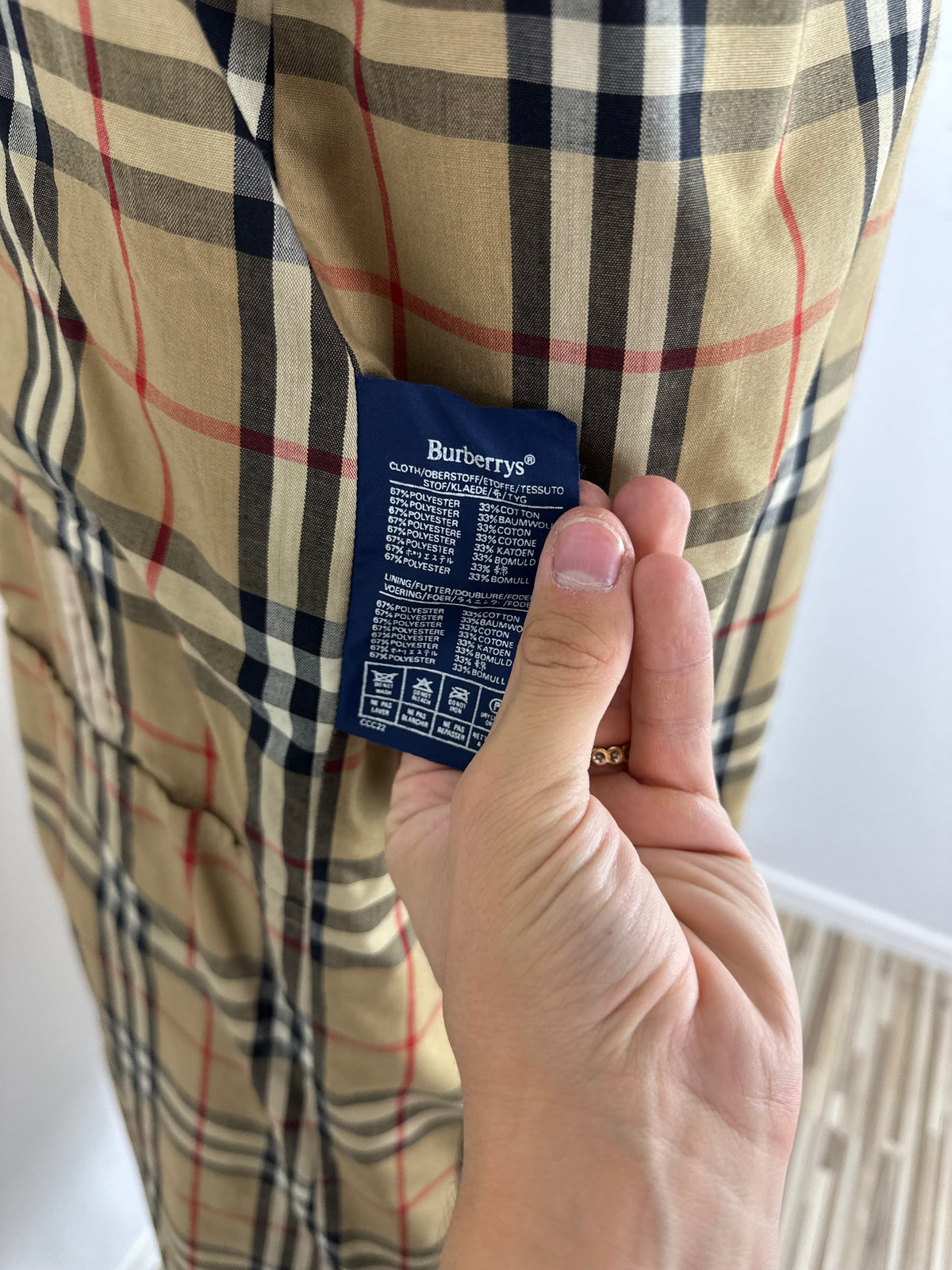 Vintage Burberry Car Coat Beige Size 48 M