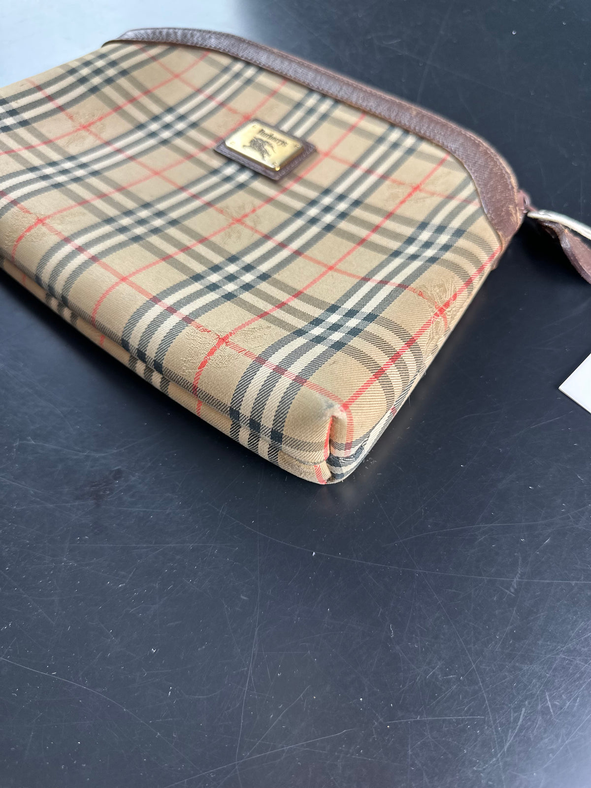 Vintage Burberry Haymarket Nova Check Pouch